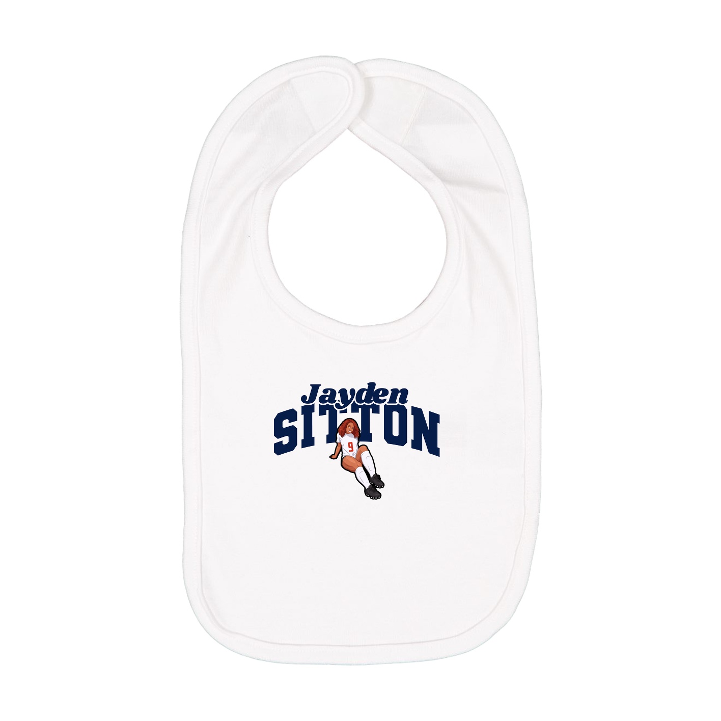 Infant Bib — Signature Arch in White