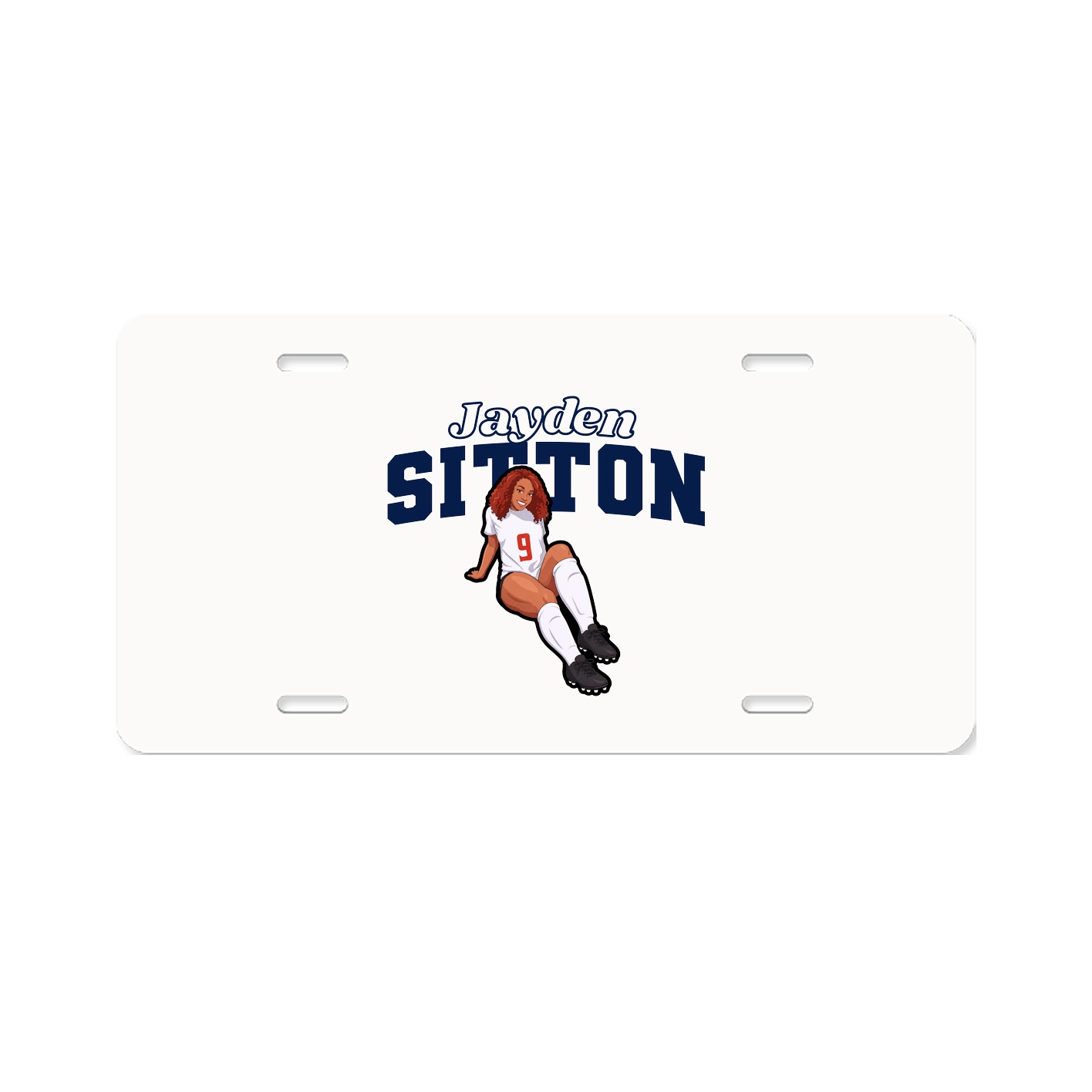 License Plate — Name Arch in Classic