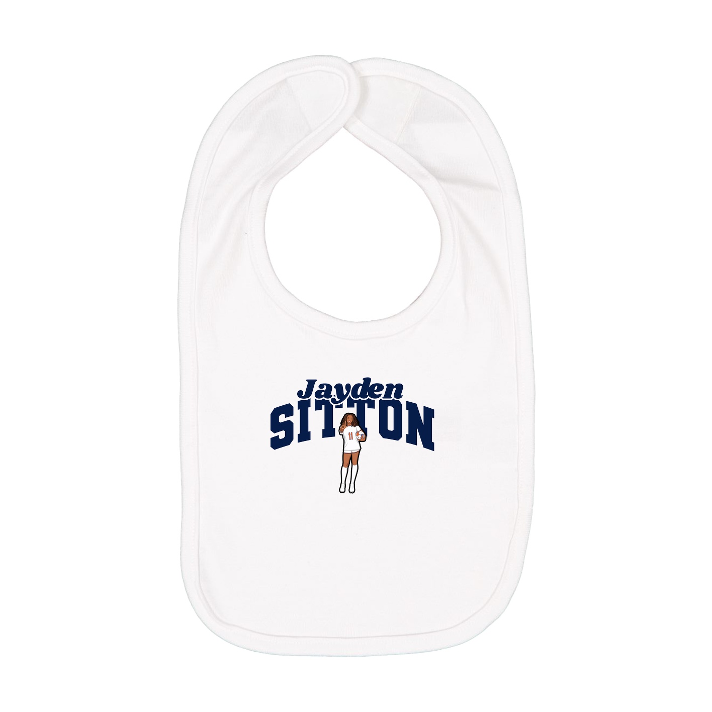 Infant Bib — Signature Arch in White