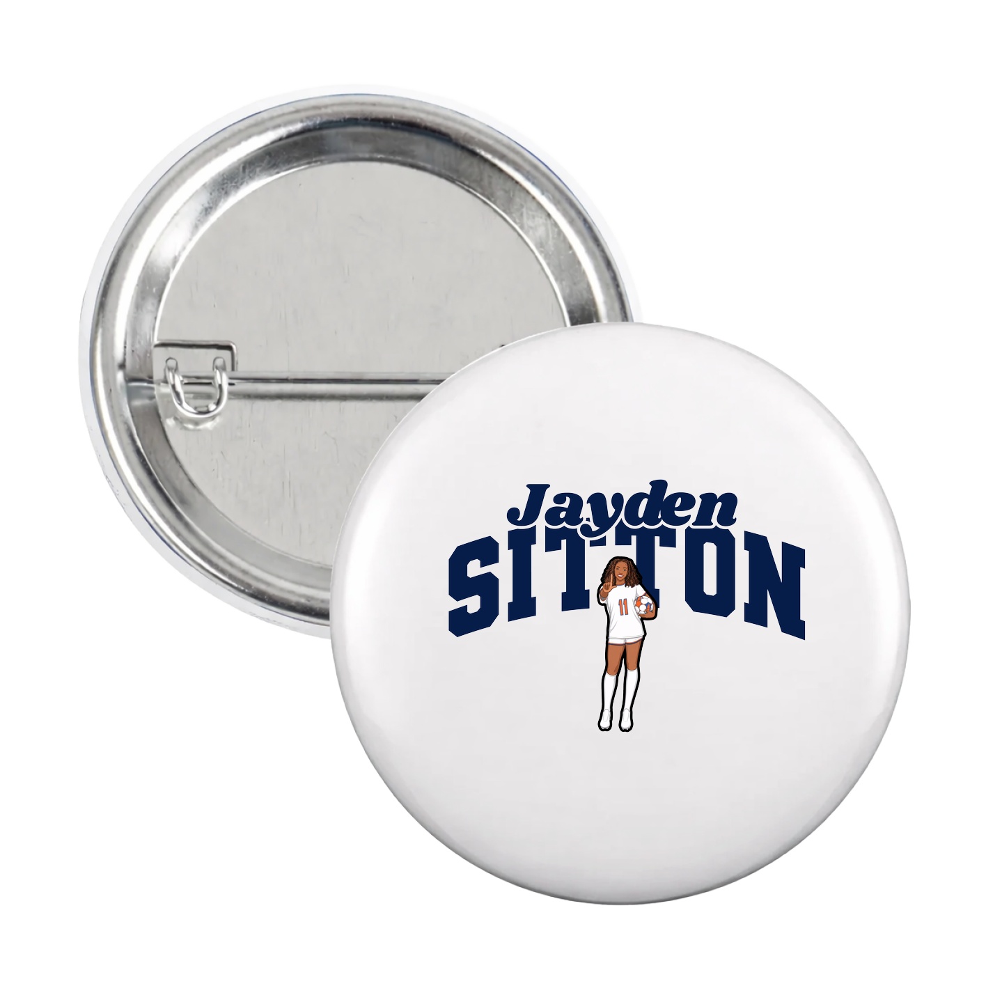 Game Day Button — Signature Arch in White