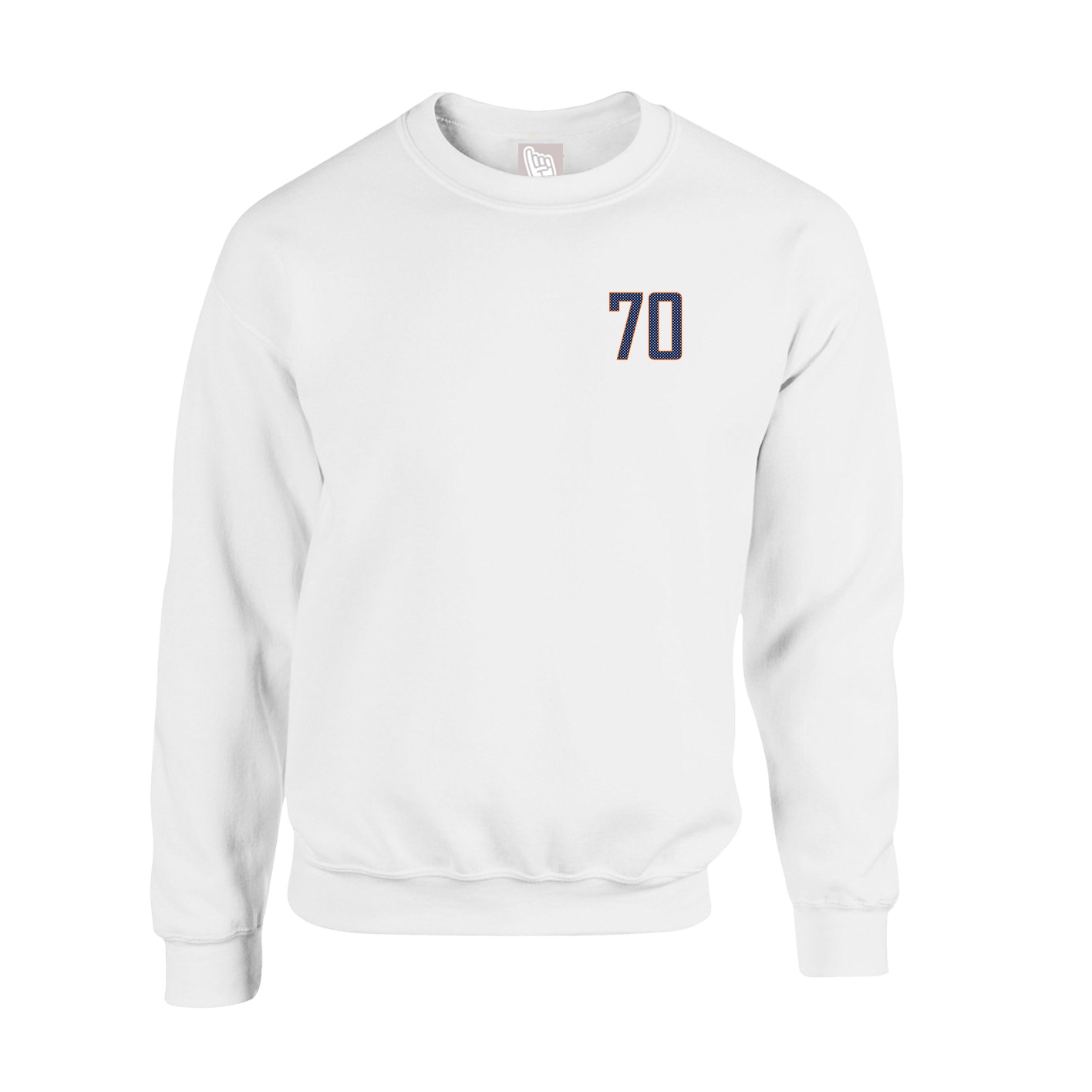 Fleece Crew — Front Shirsy in White