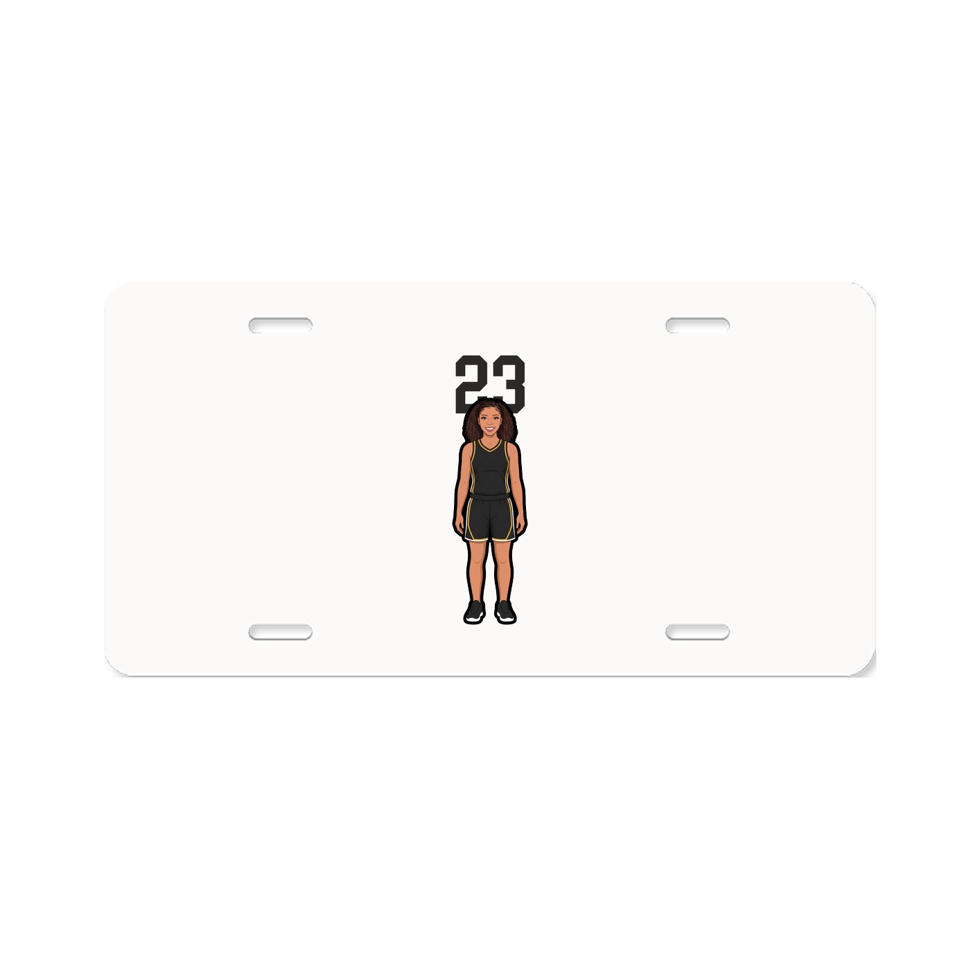 License Plate — Number Top in Classic
