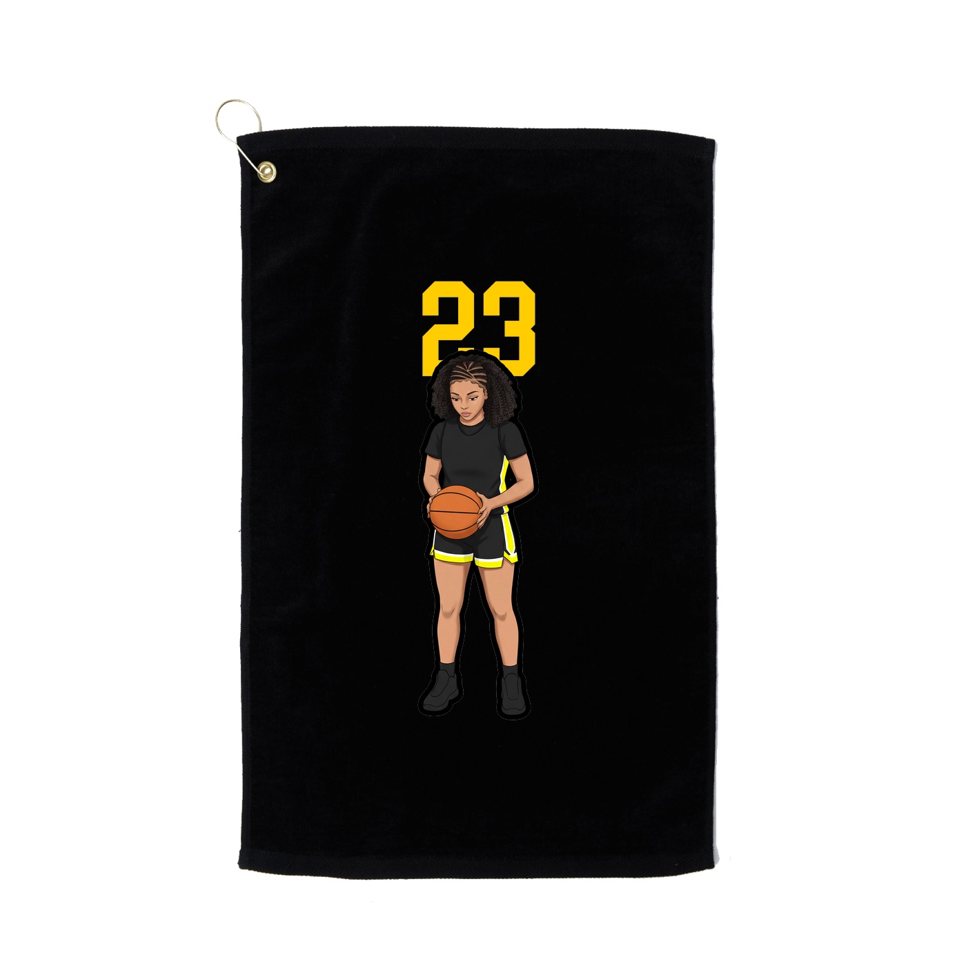 Golf Towel — Number Top in Black