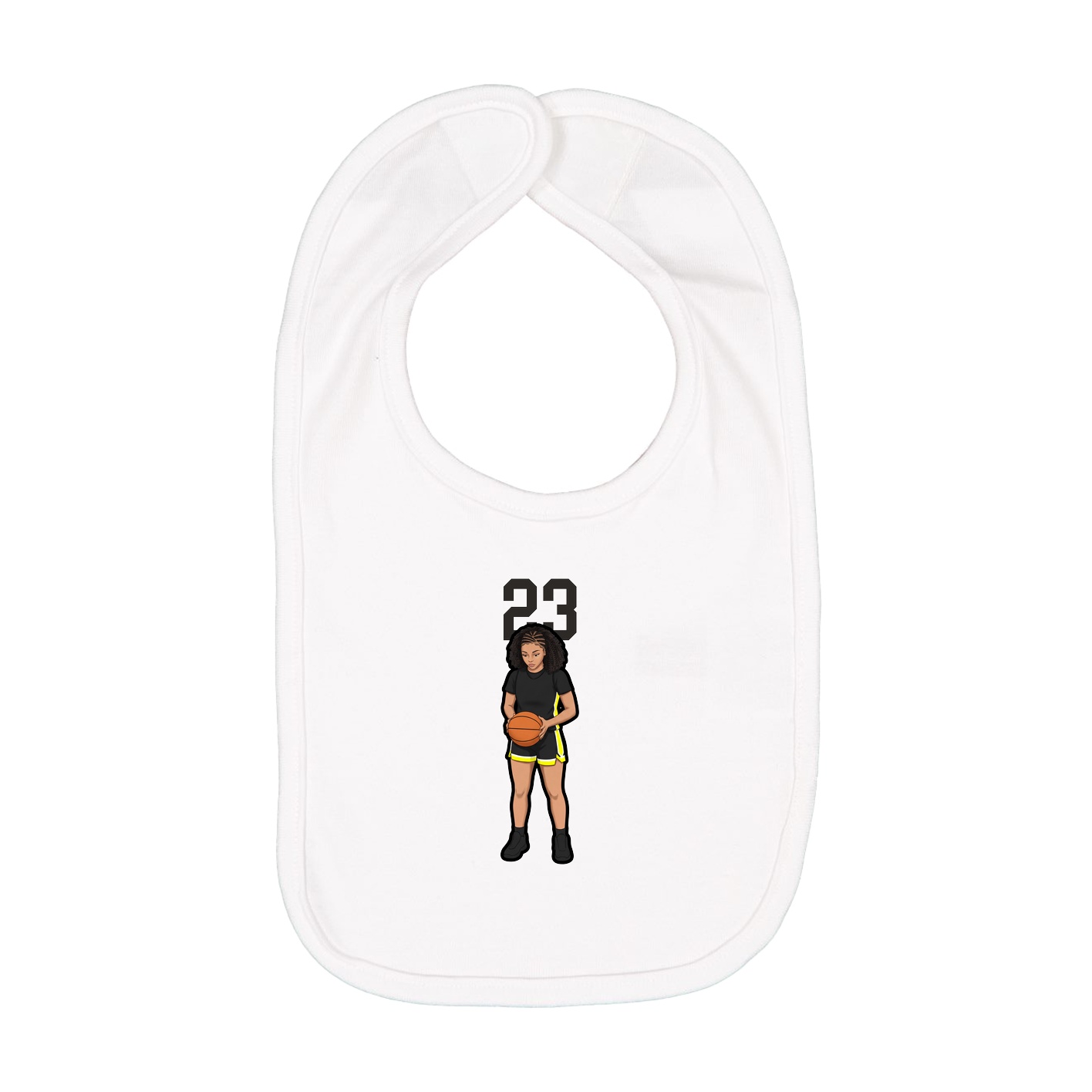Infant Bib — Number Top in White