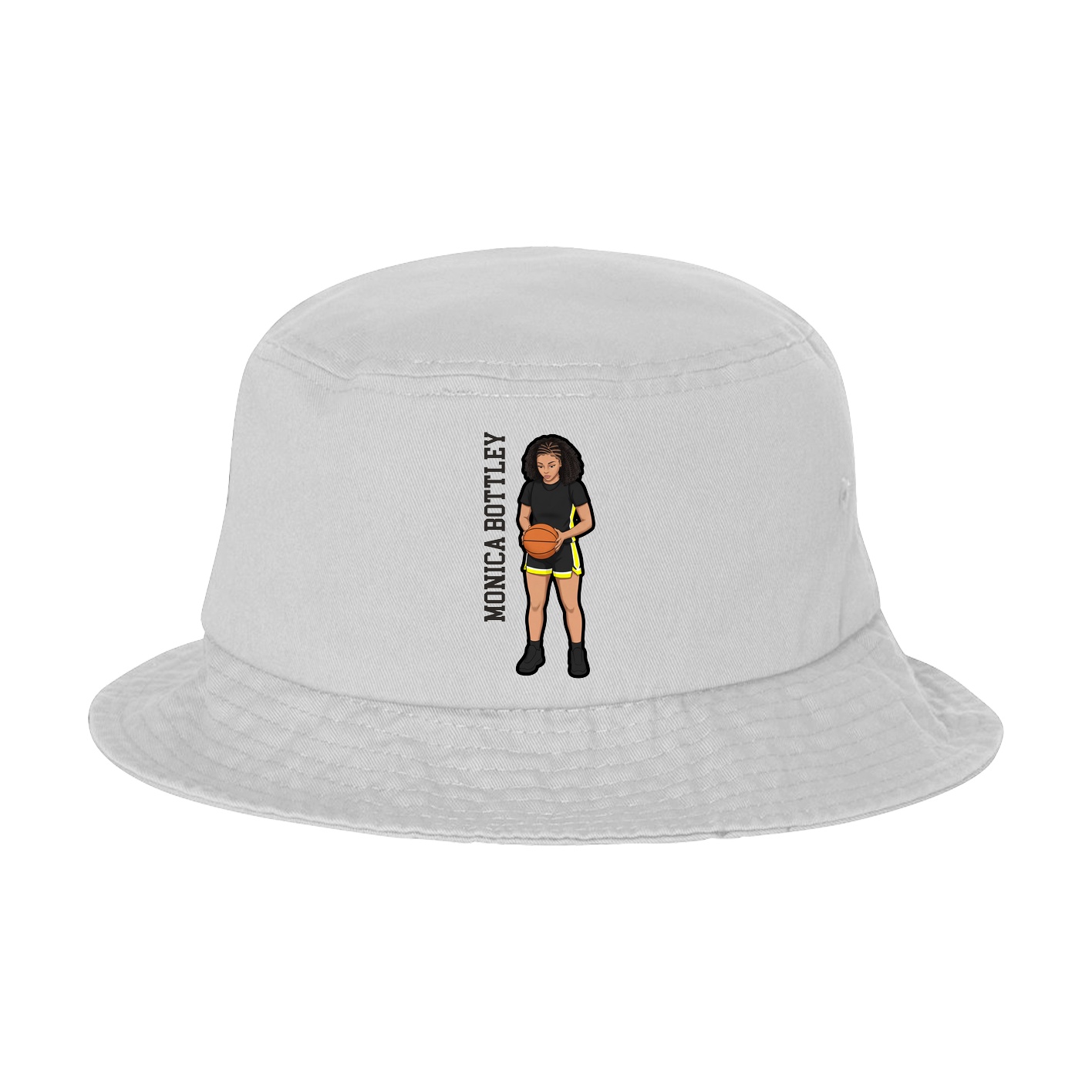 Bucket Cap — Name Vertical in White