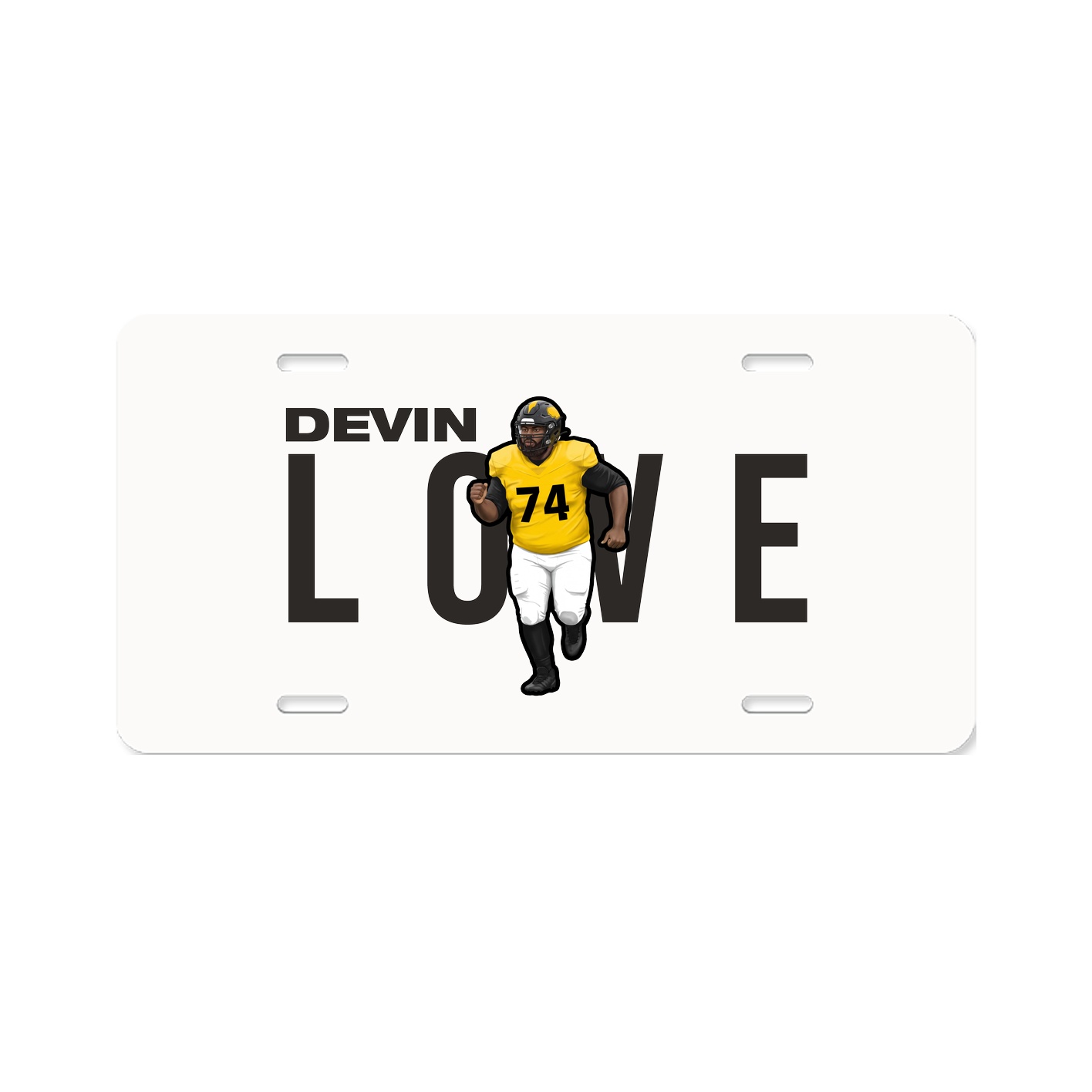 License Plate — Player Name in Classic
