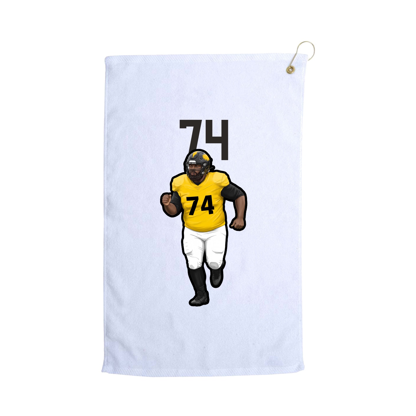 Golf Towel — Number Top in White