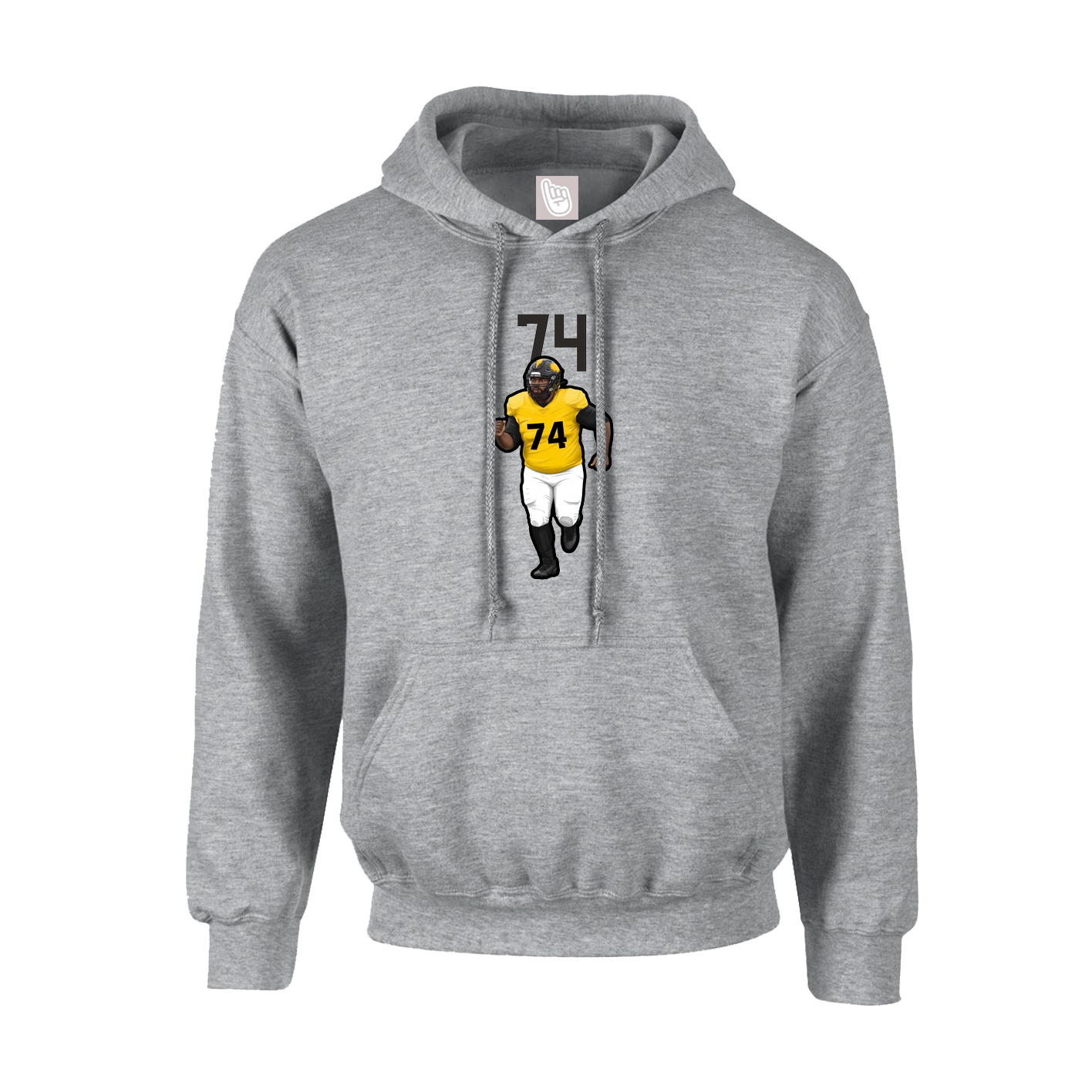Youth Hoodie — Number Top in Grey