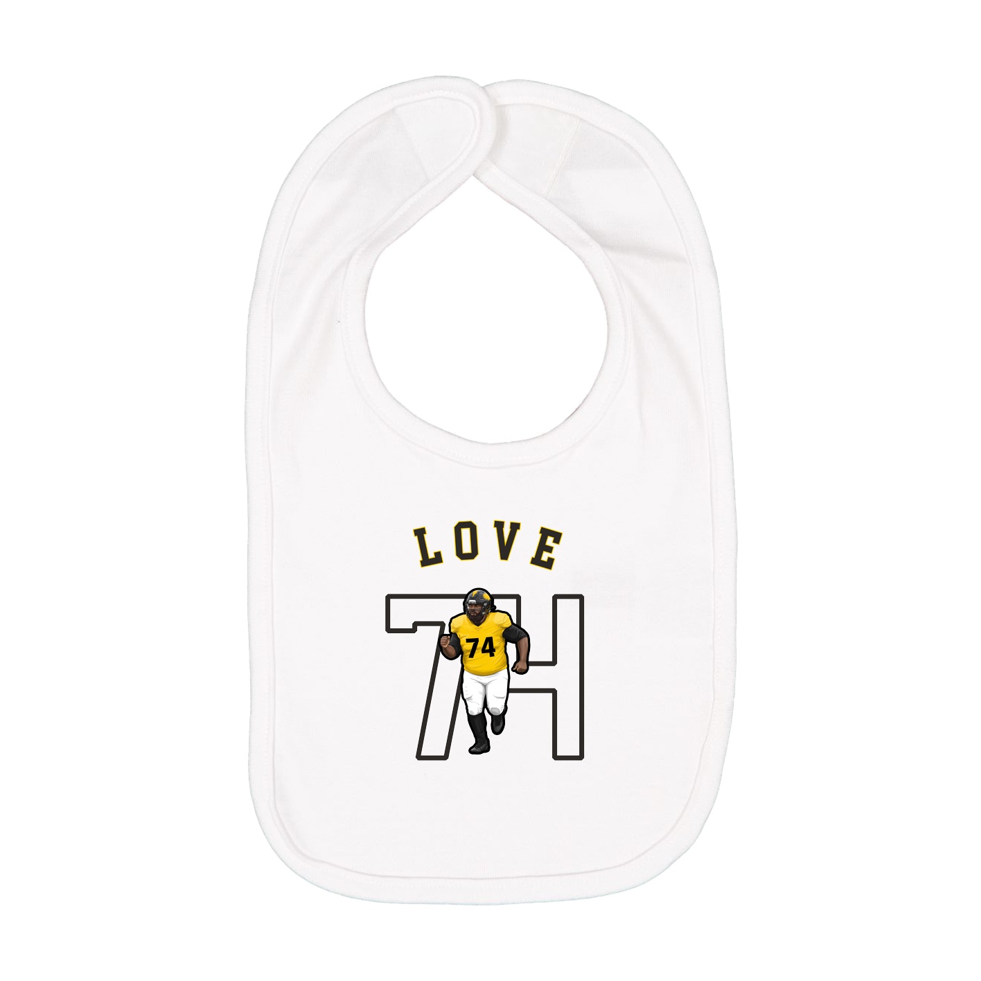 Infant Bib — Shirsey Arch in White