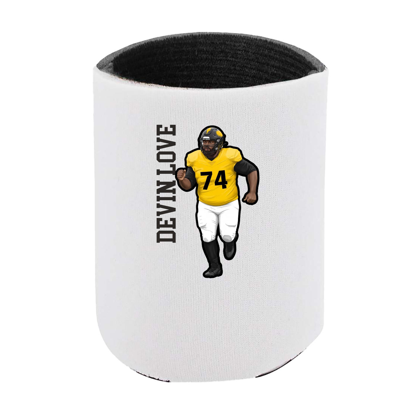 Can Holder — Name Vertical in White