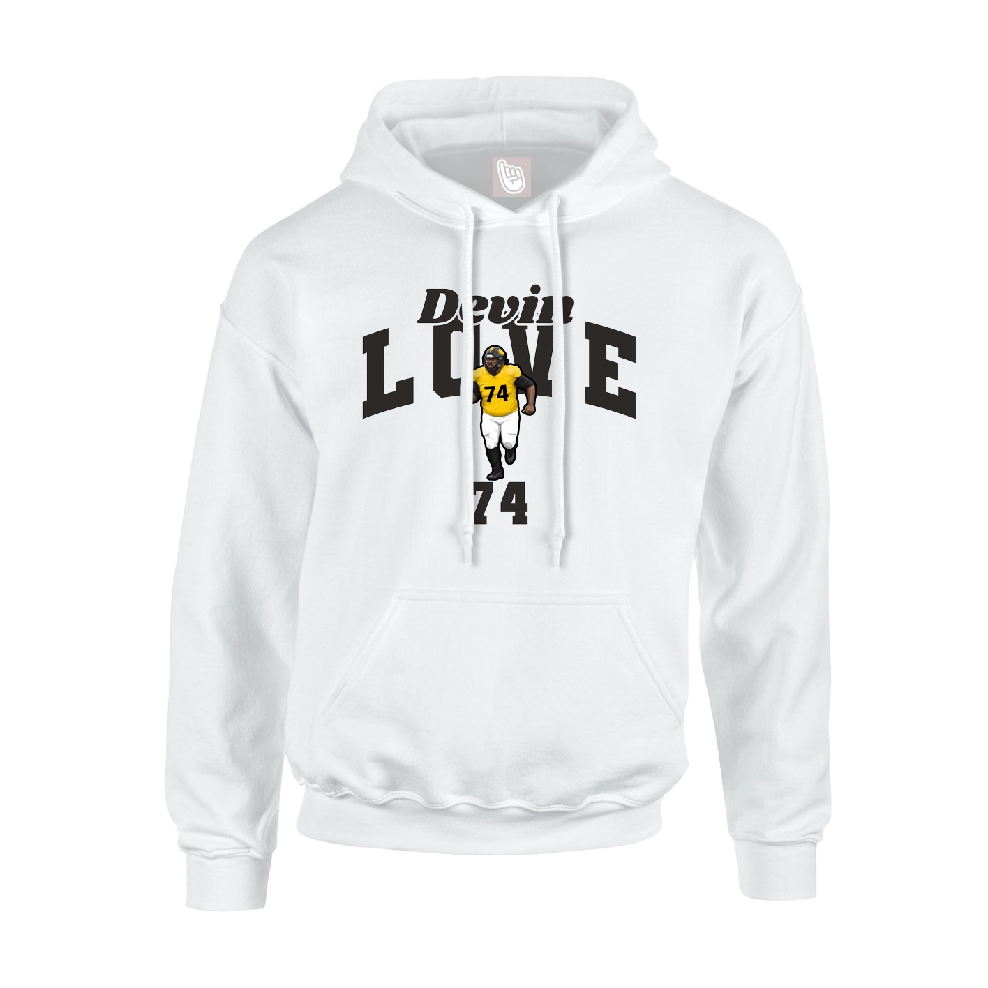 Hoodie — Signature Arch in White