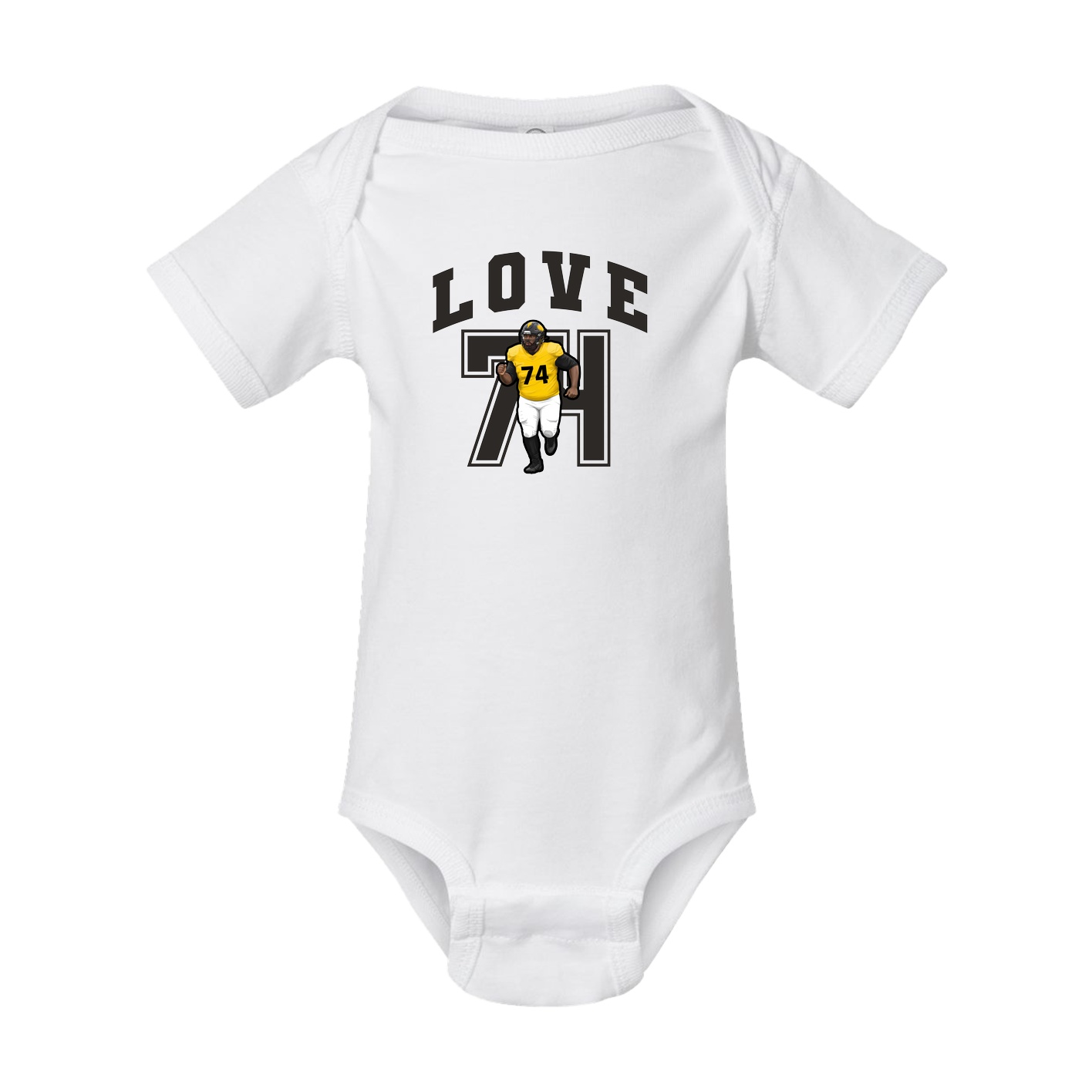 Baby Onesie — Number in White