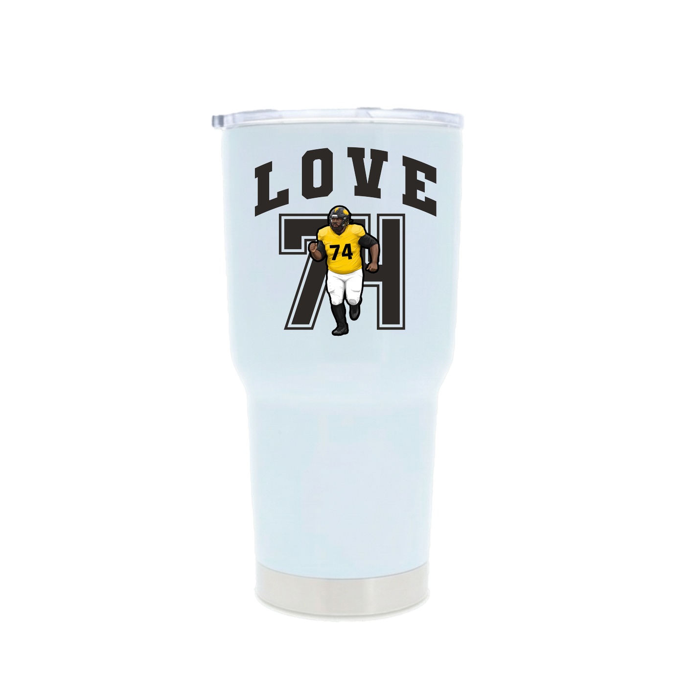 30oz Stainless Steel Tumbler — Number in White