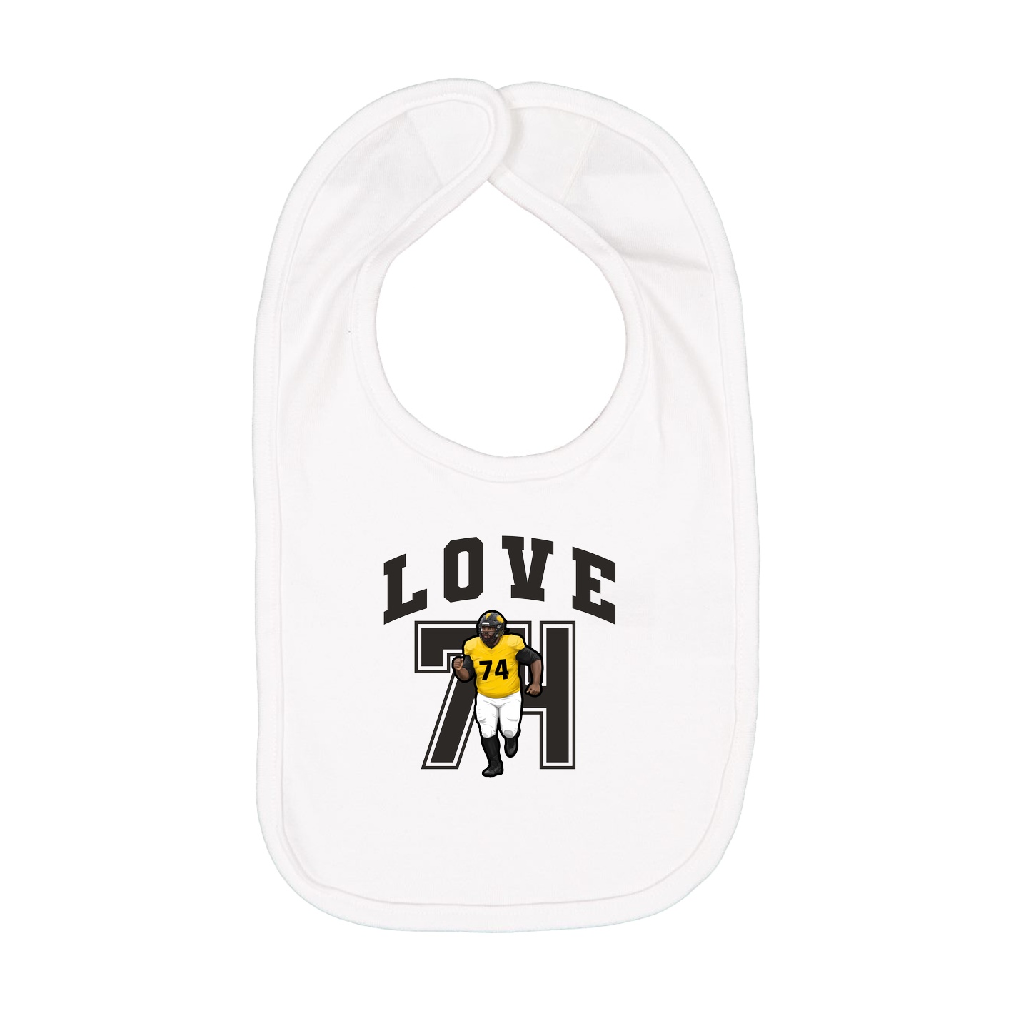 Infant Bib — Number in White