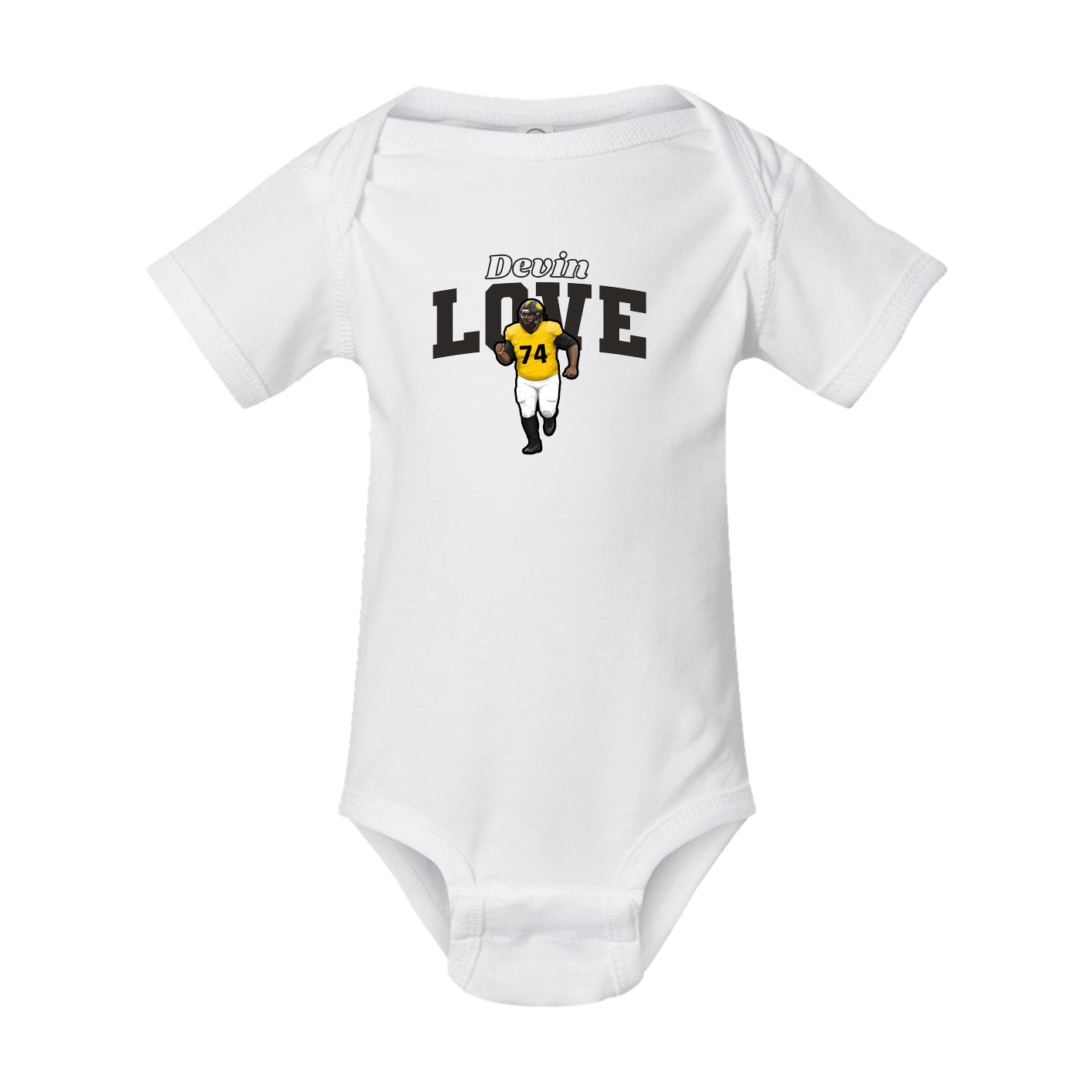 Baby Onesie — Name Arch in White