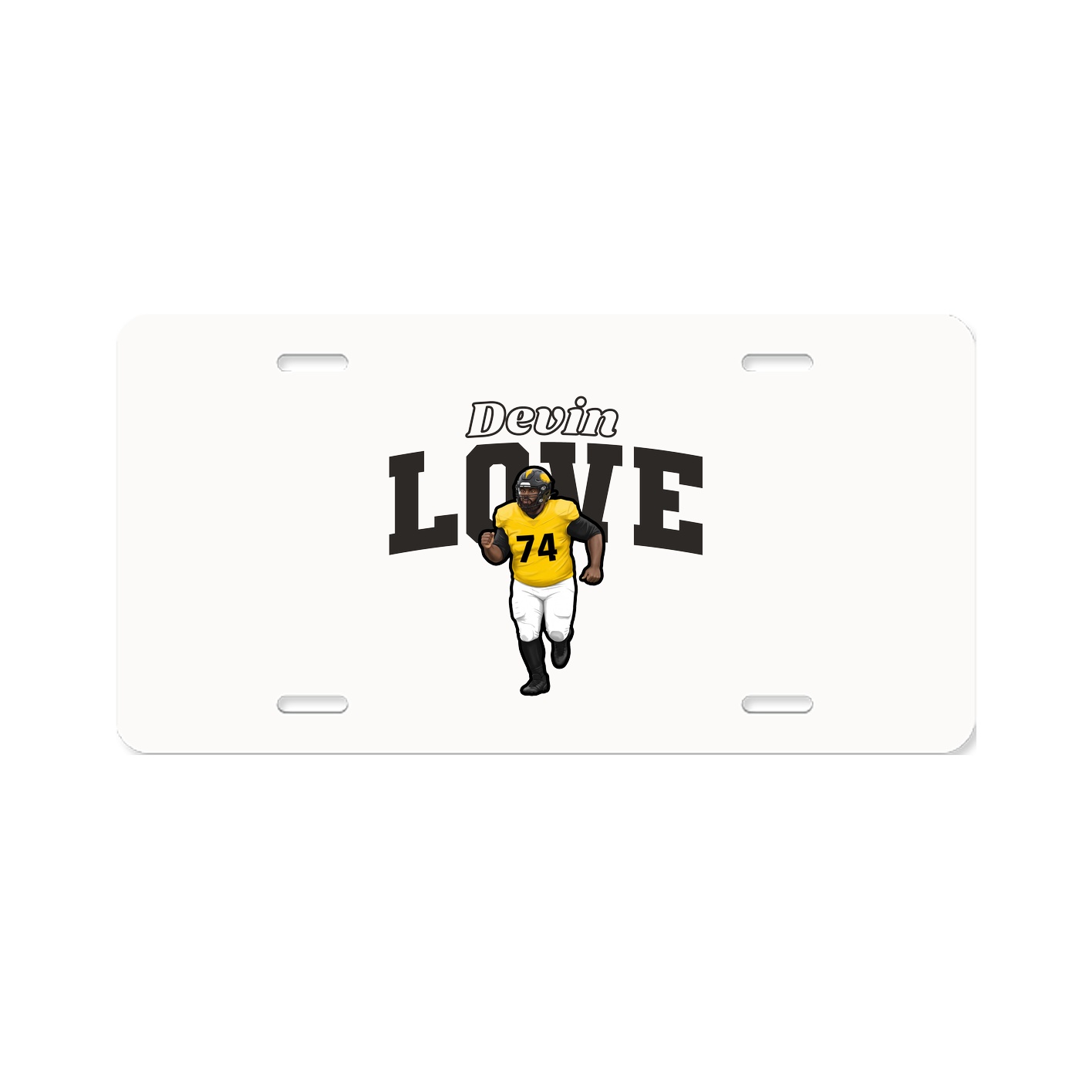 License Plate — Name Arch in Classic