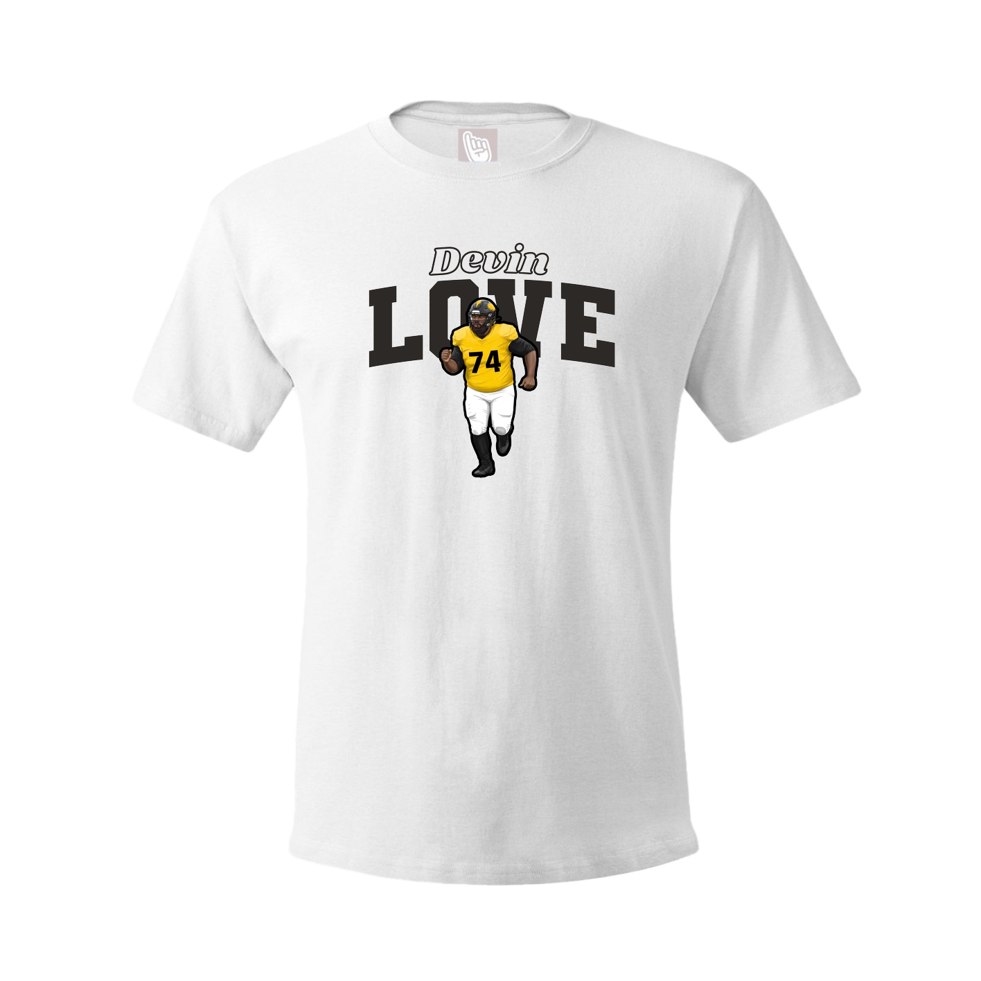 Youth Tee — Name Arch in White
