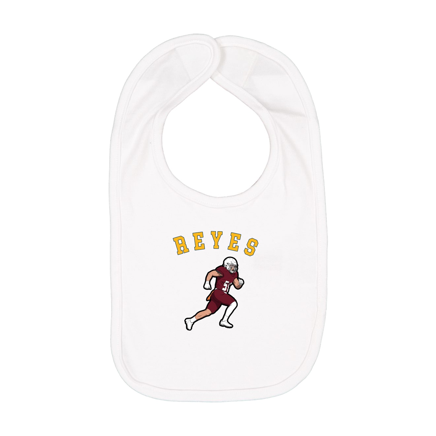Infant Bib — Shirsey Arch in White