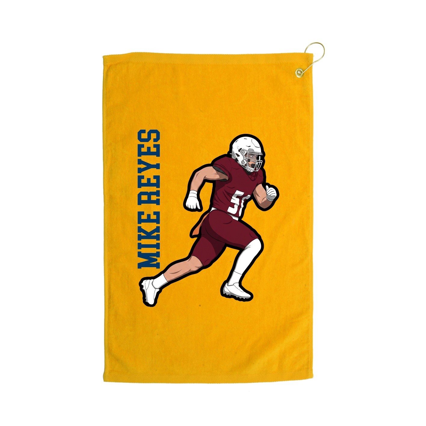 Golf Towel — Name Vertical in Gold
