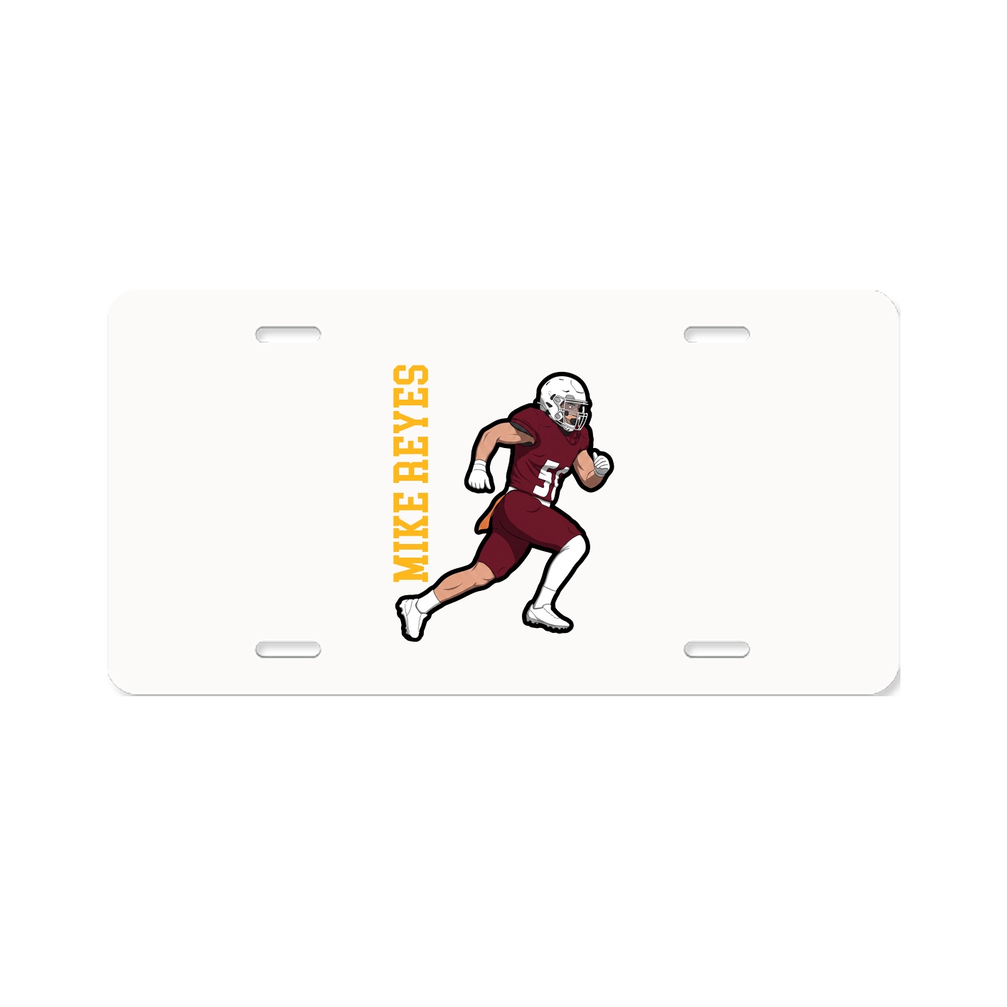 License Plate — Name Vertical in Classic
