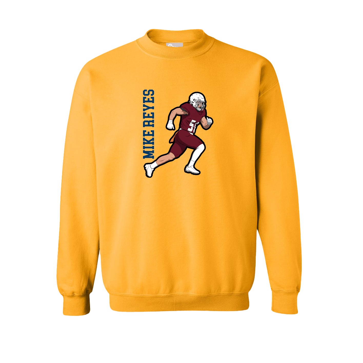 Fleece Crew — Name Vertical in Gold
