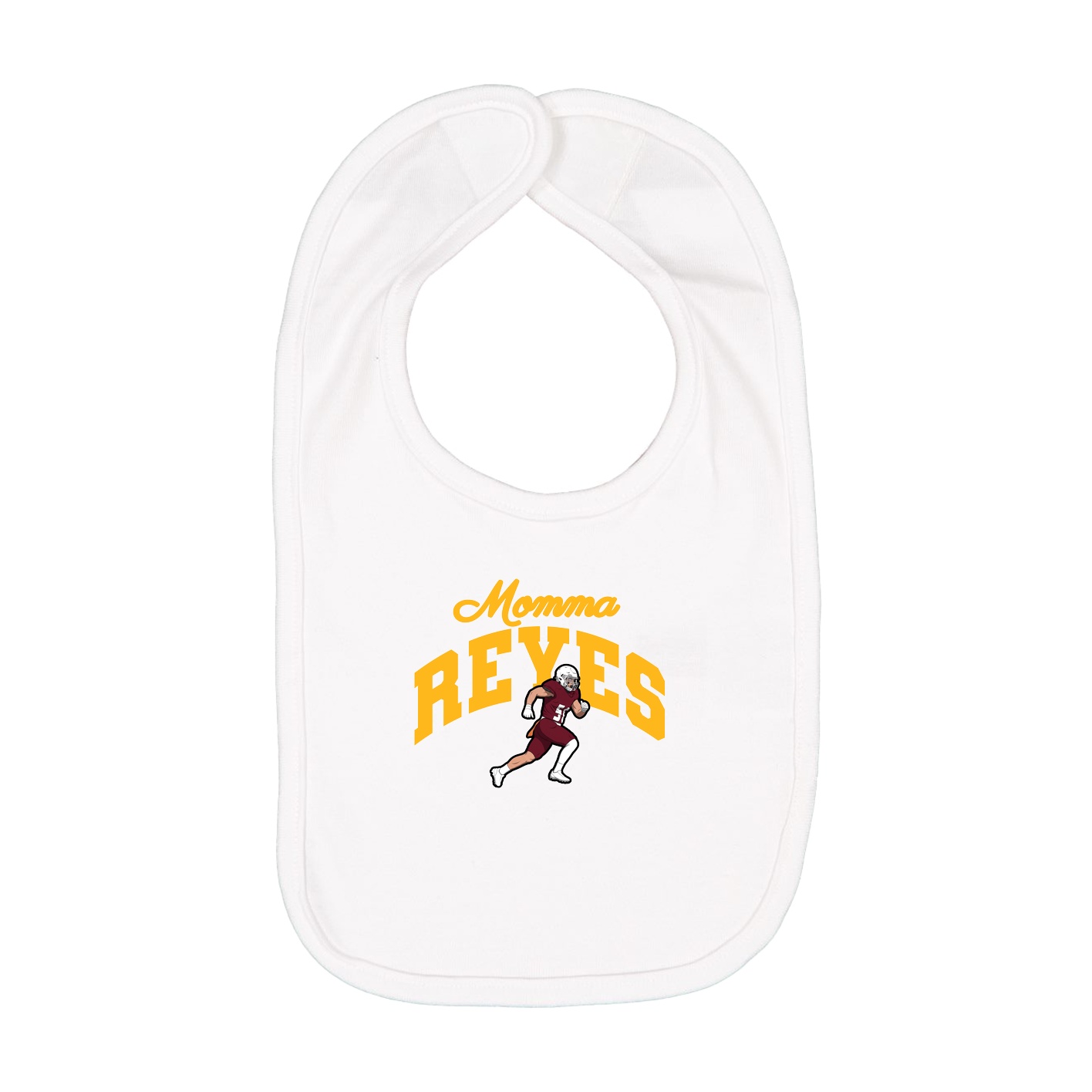 Infant Bib — Mothers Day Arch in White
