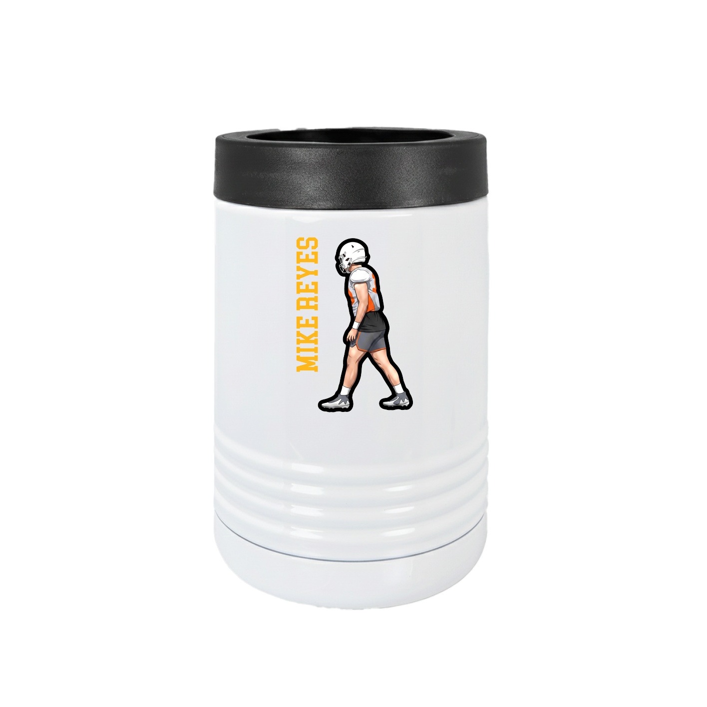 Beverage Holder — Name Vertical in White