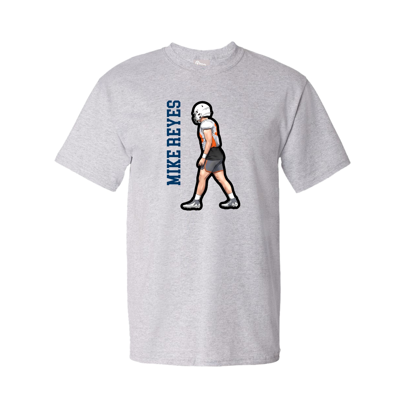 Youth Tee — Name Vertical in Grey