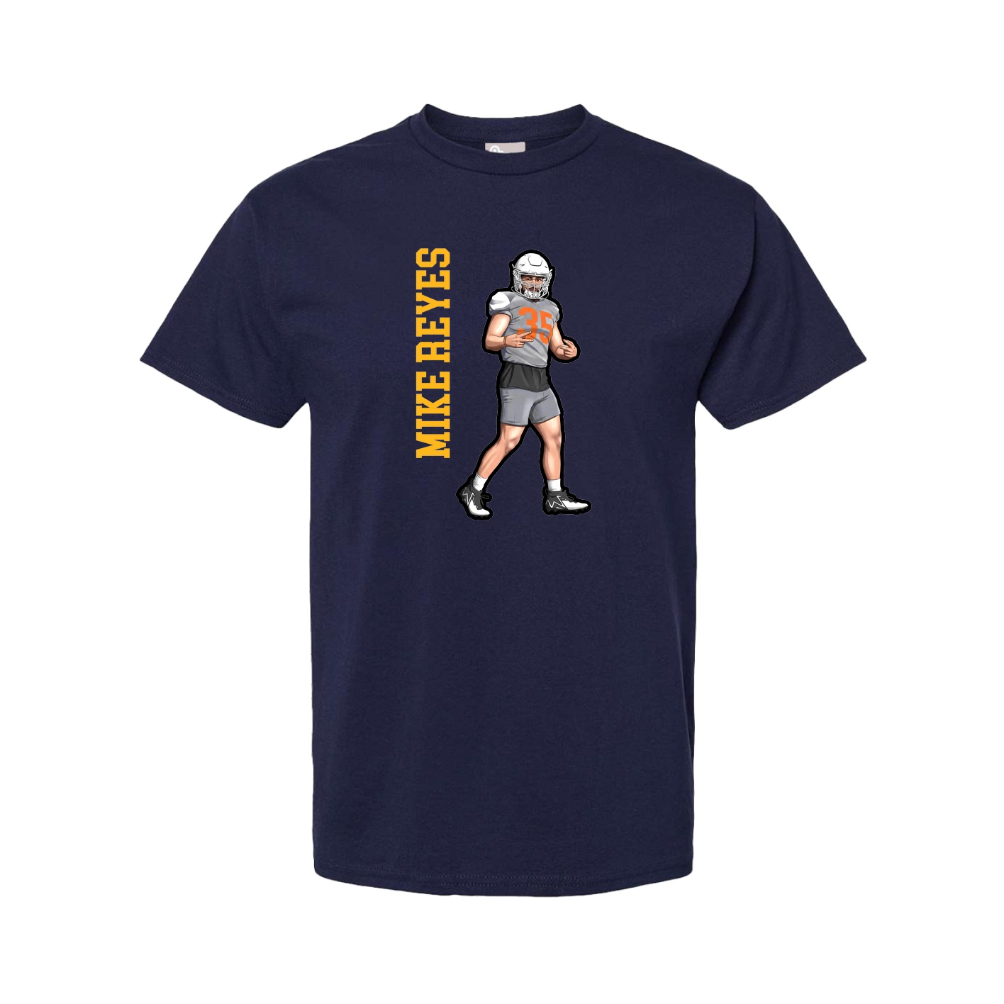 Youth Tee — Name Vertical in Navy
