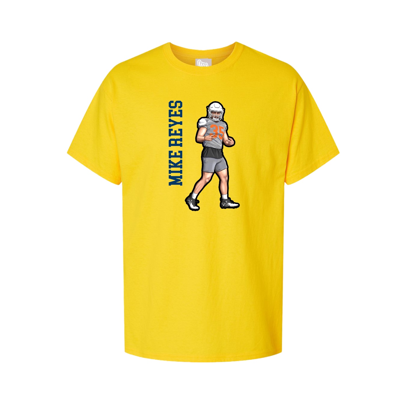 Youth Tee — Name Vertical in Gold