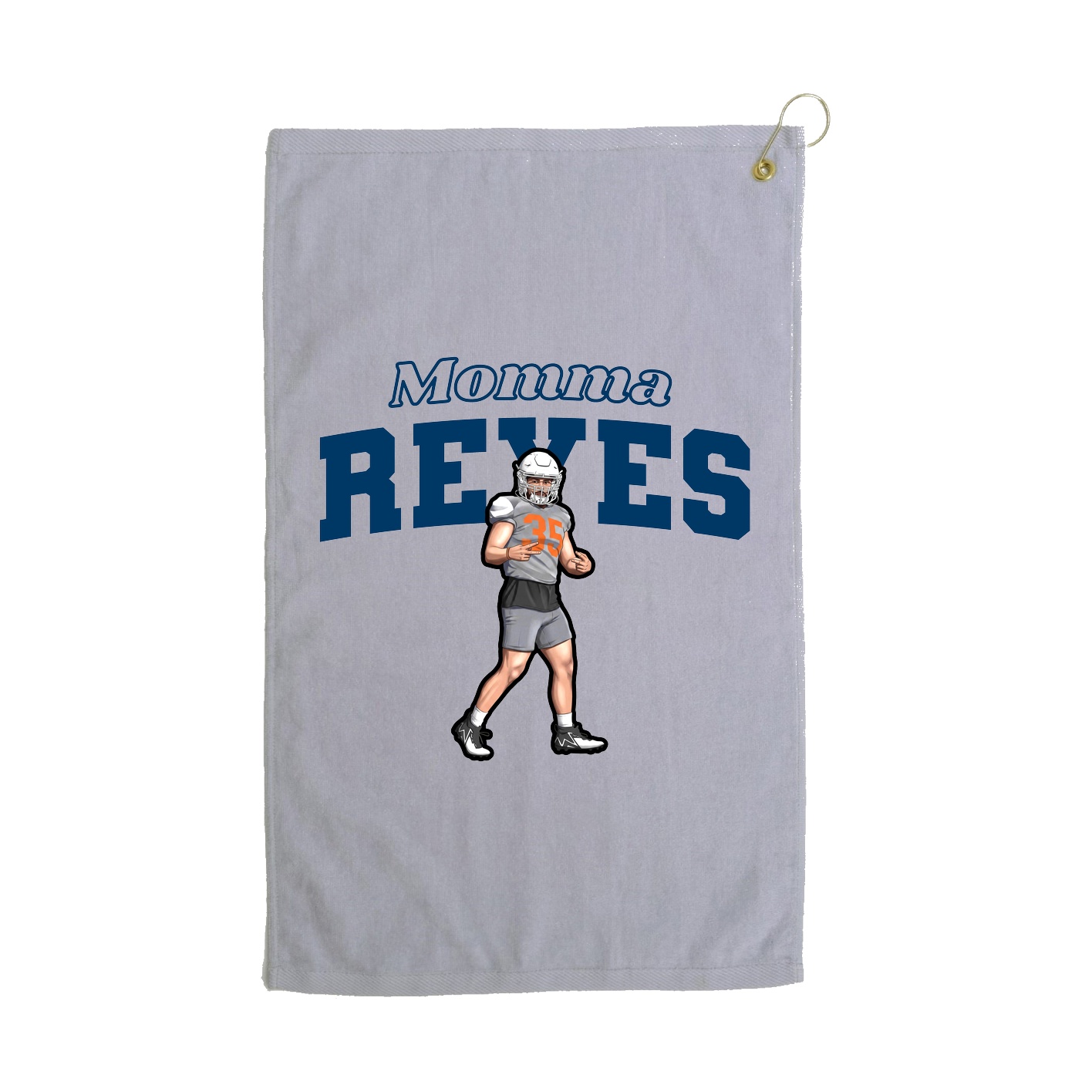 Golf Towel — Mothers Day Block in Grey