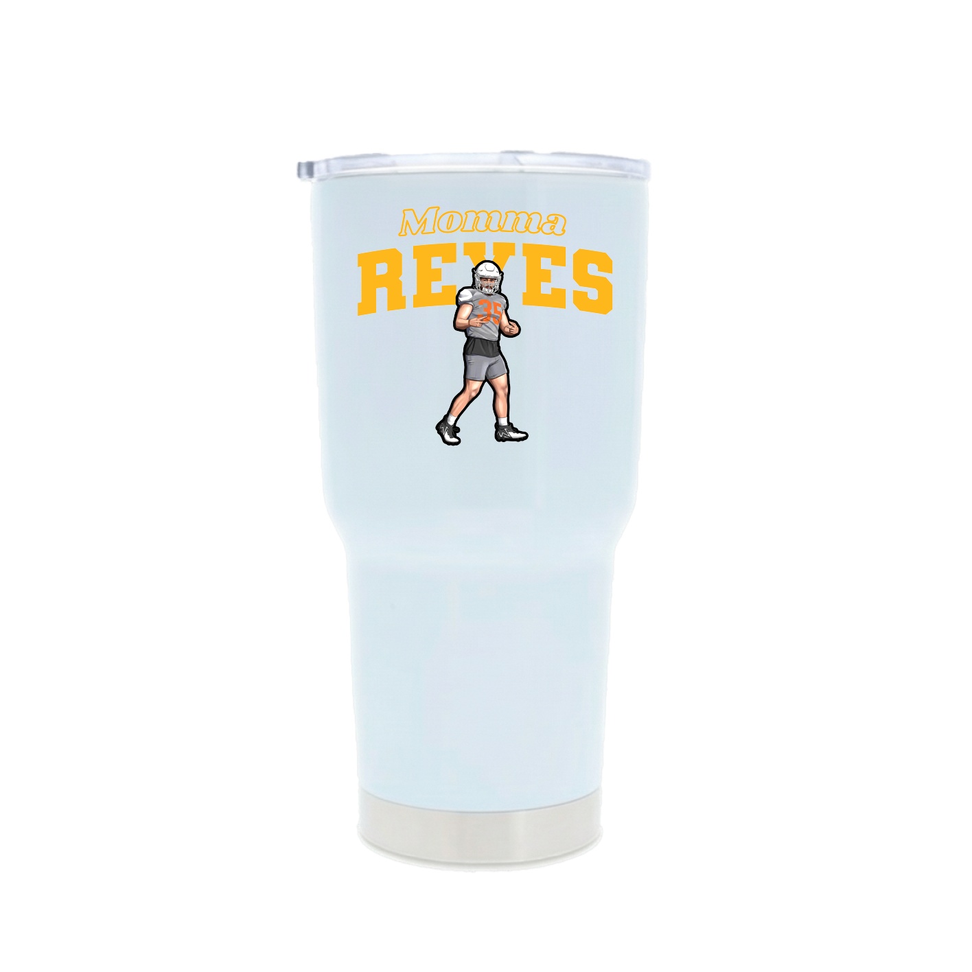30oz Stainless Steel Tumbler — Mothers Day Block in White