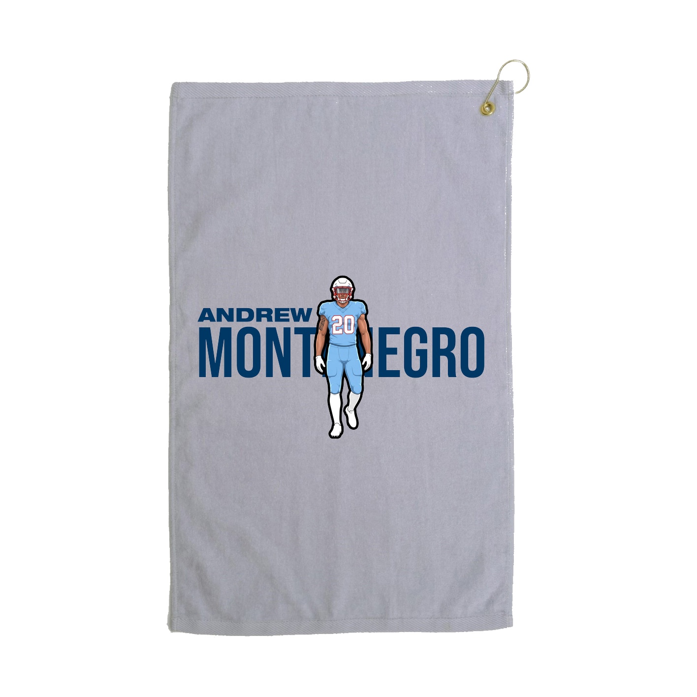 Golf Towel — Player Name in Grey