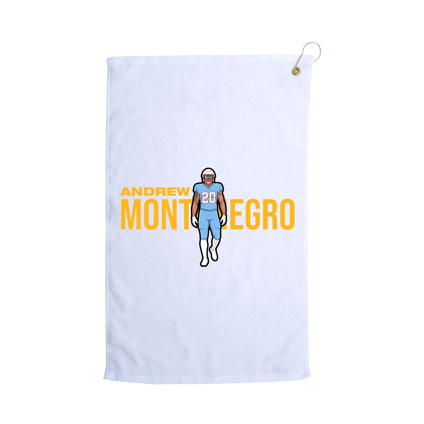 Golf Towel — Player Name in White