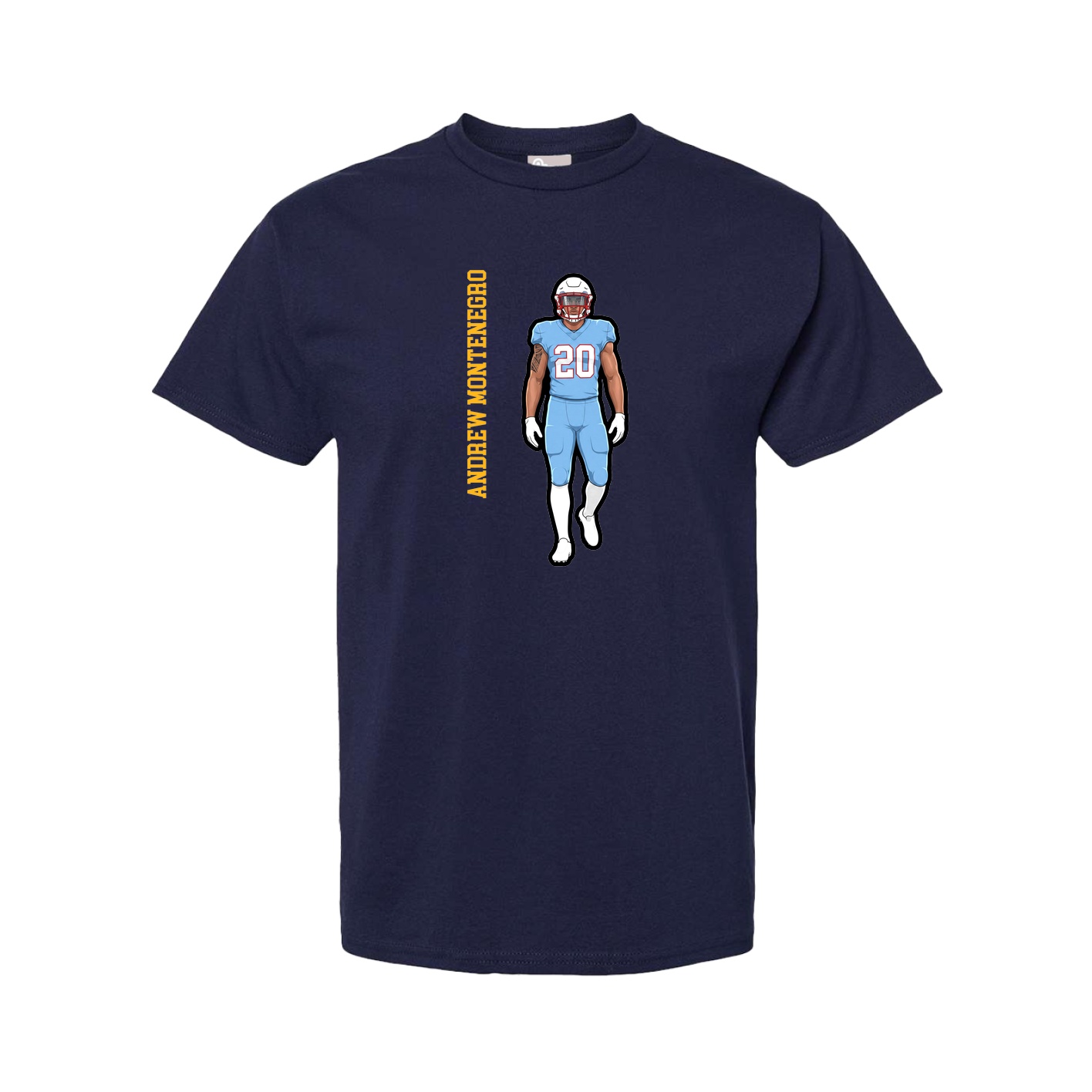 Youth Tee — Name Vertical in Navy