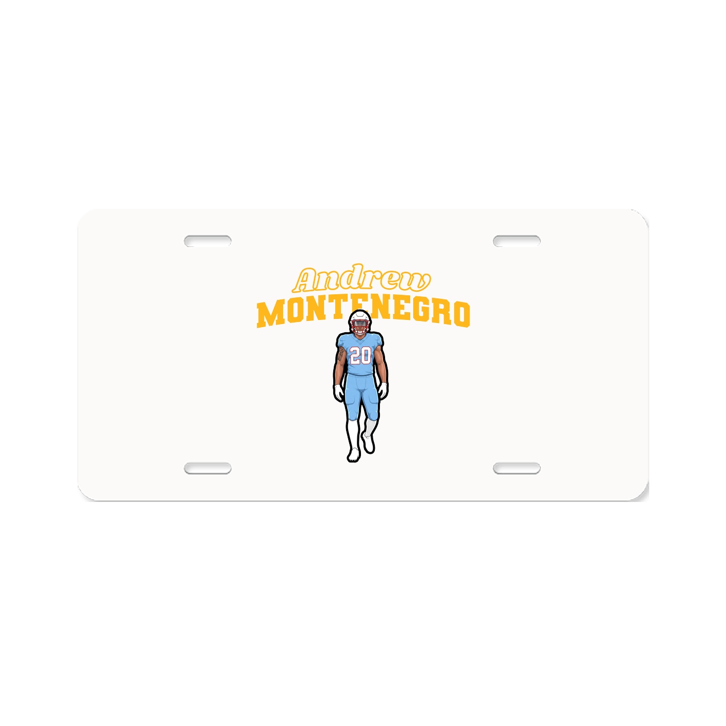 License Plate — Name Arch in Classic