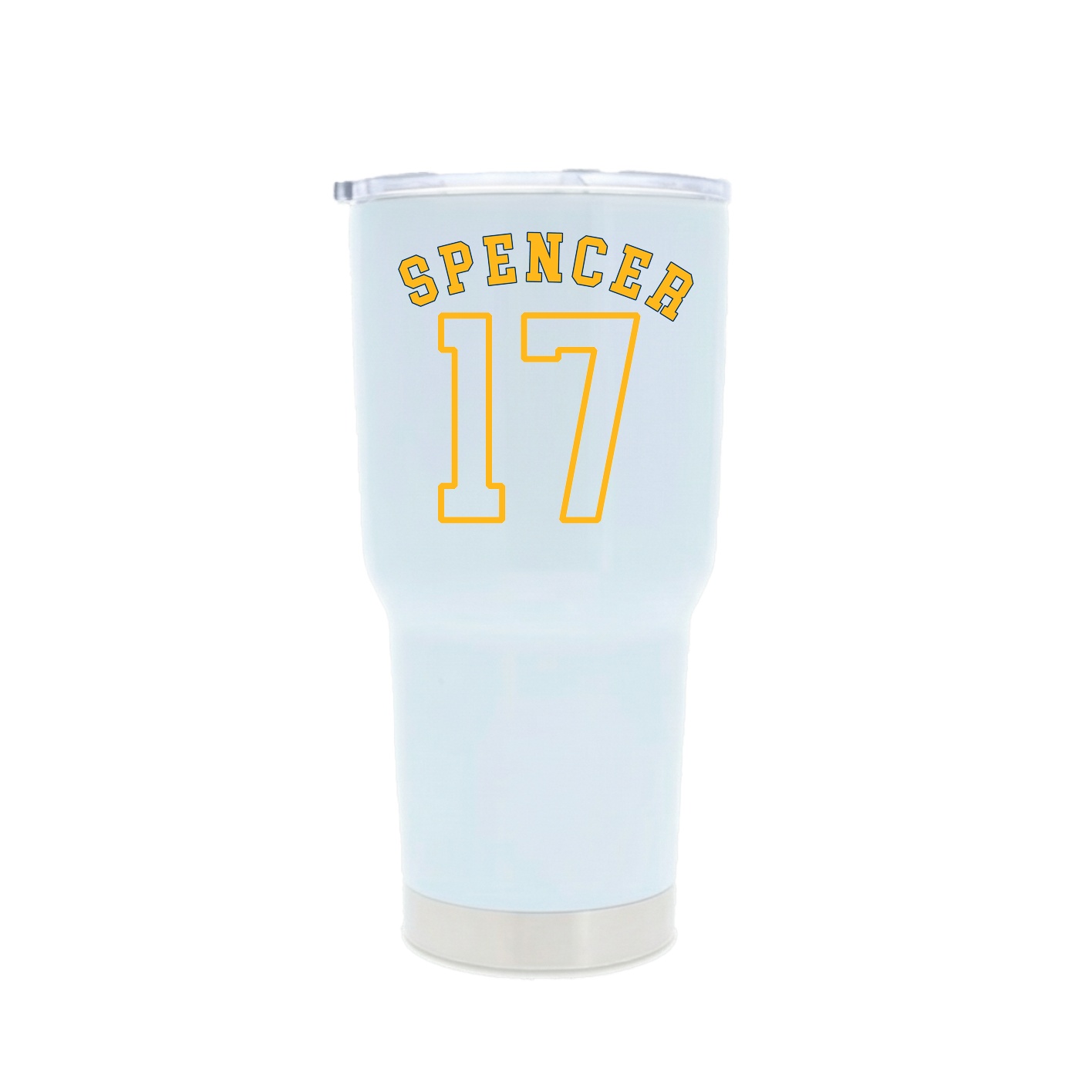 30oz Stainless Steel Tumbler — Shirsey Arch in White