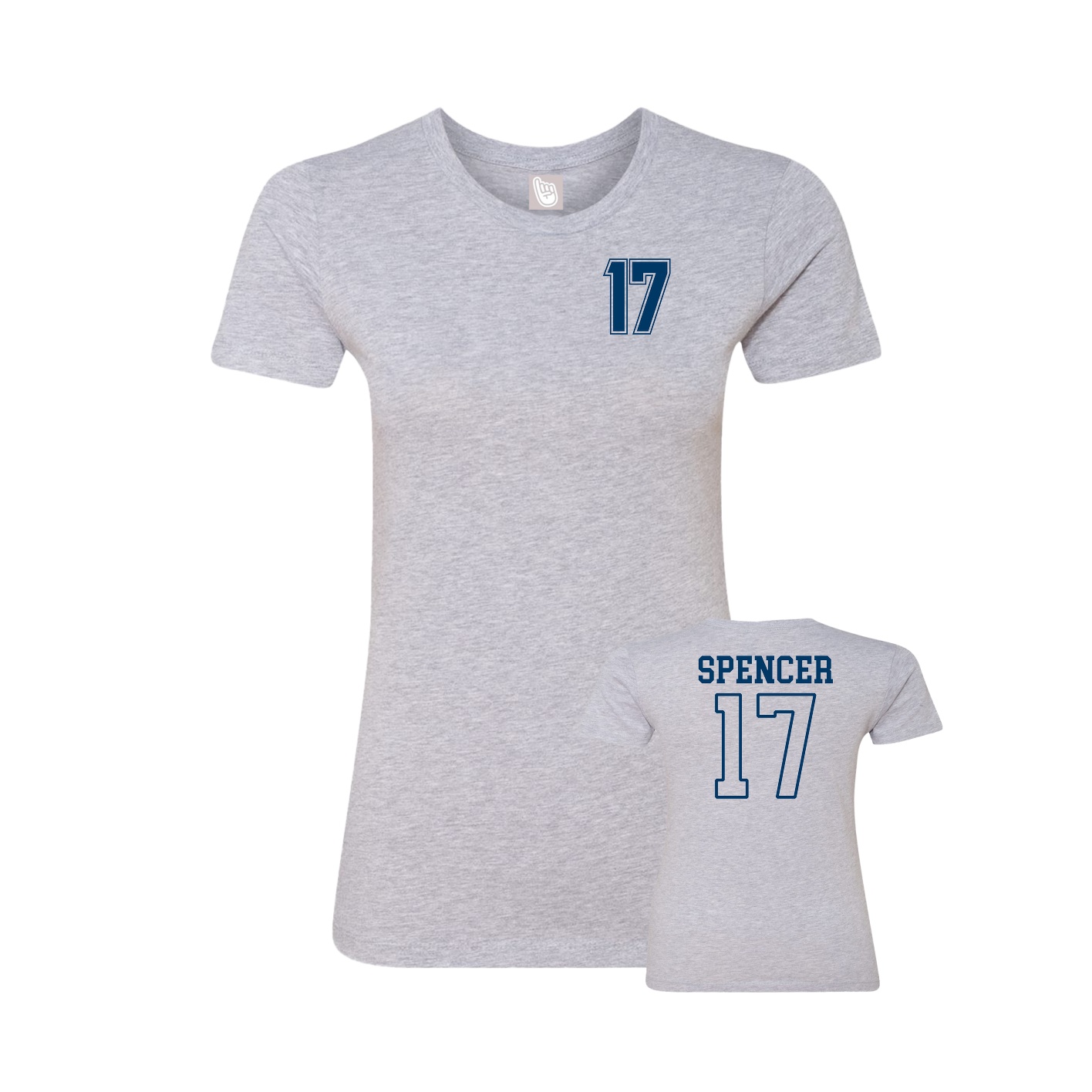 Womens Tee — Chest Back in Grey