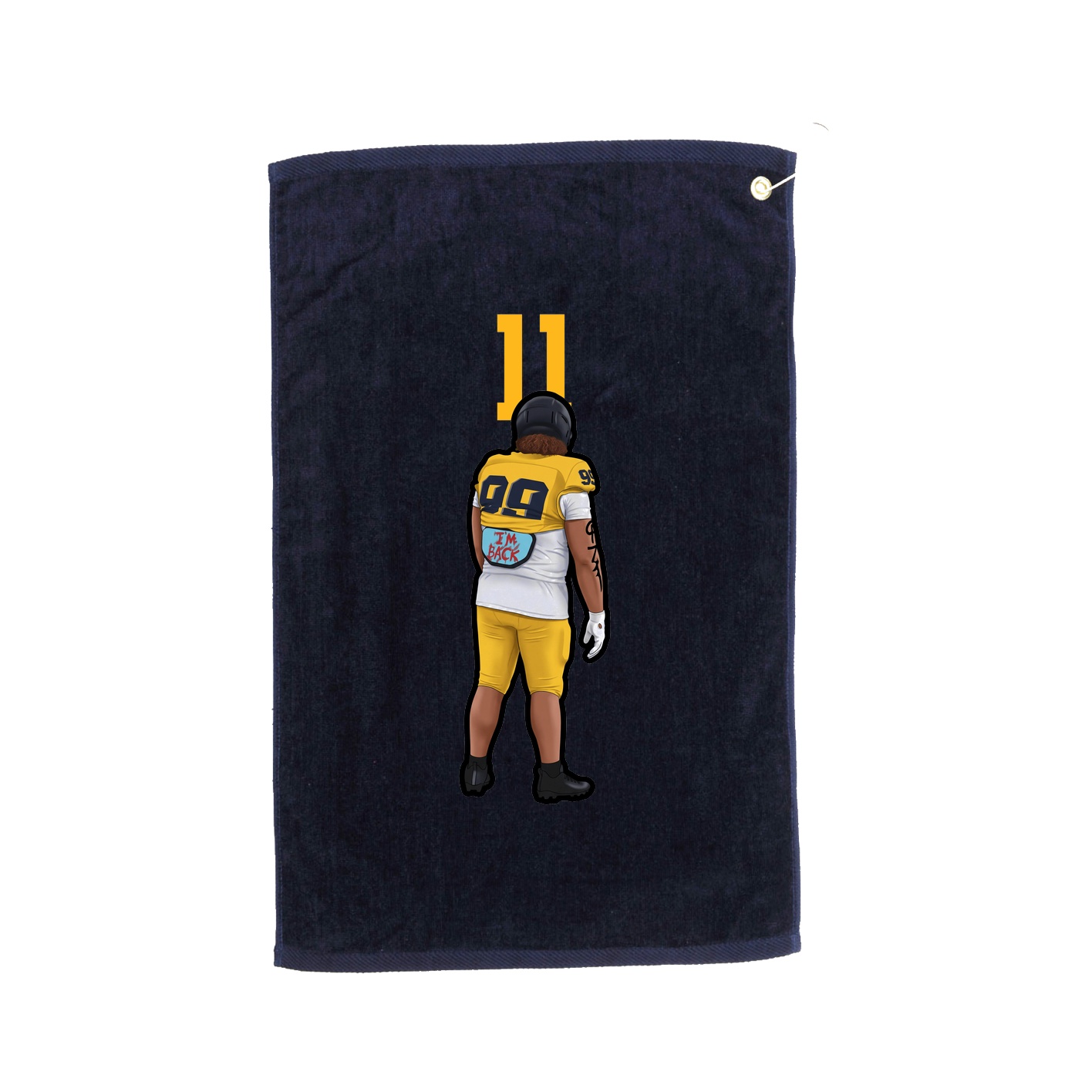 Golf Towel — Number Top in Navy
