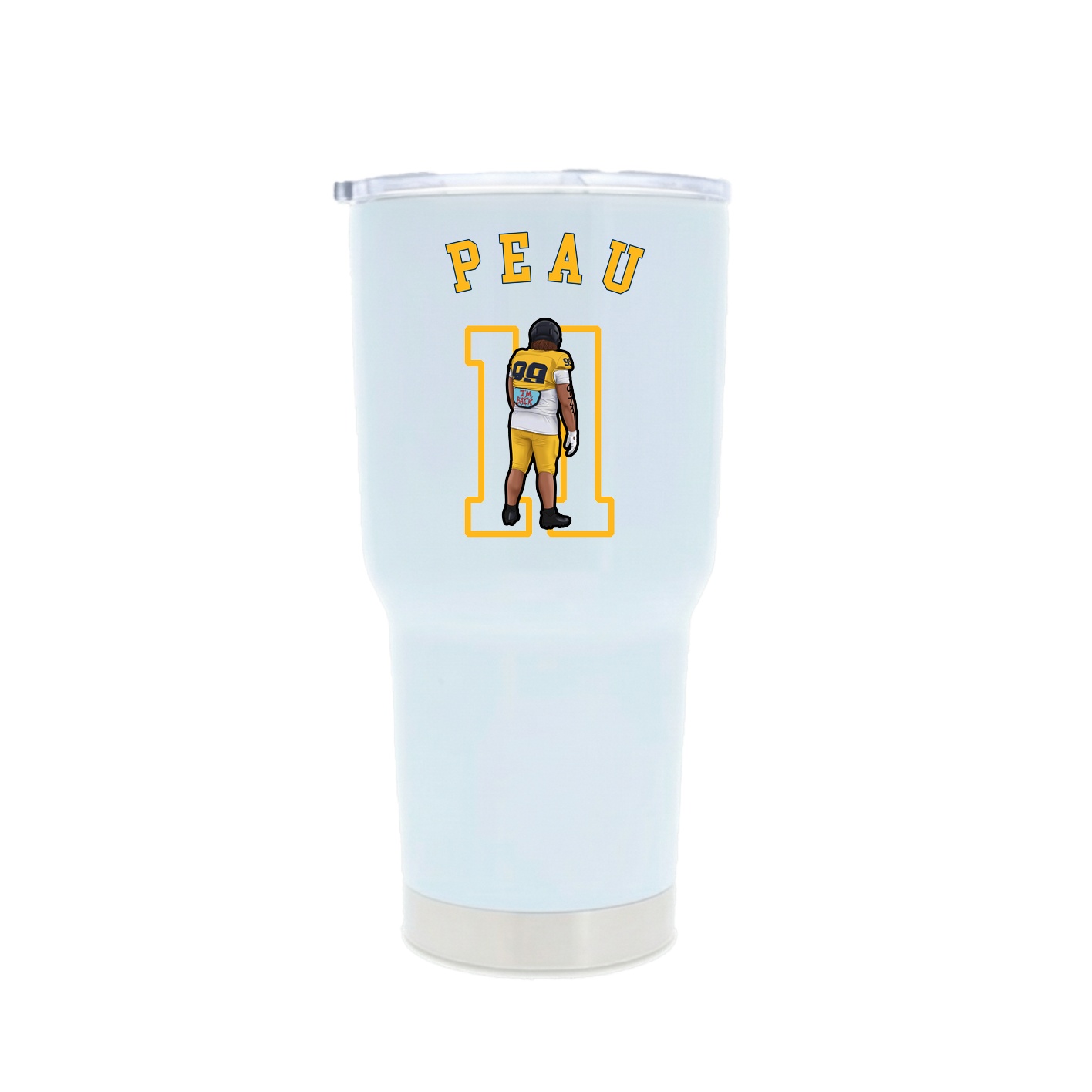 30oz Stainless Steel Tumbler — Shirsey Arch in White