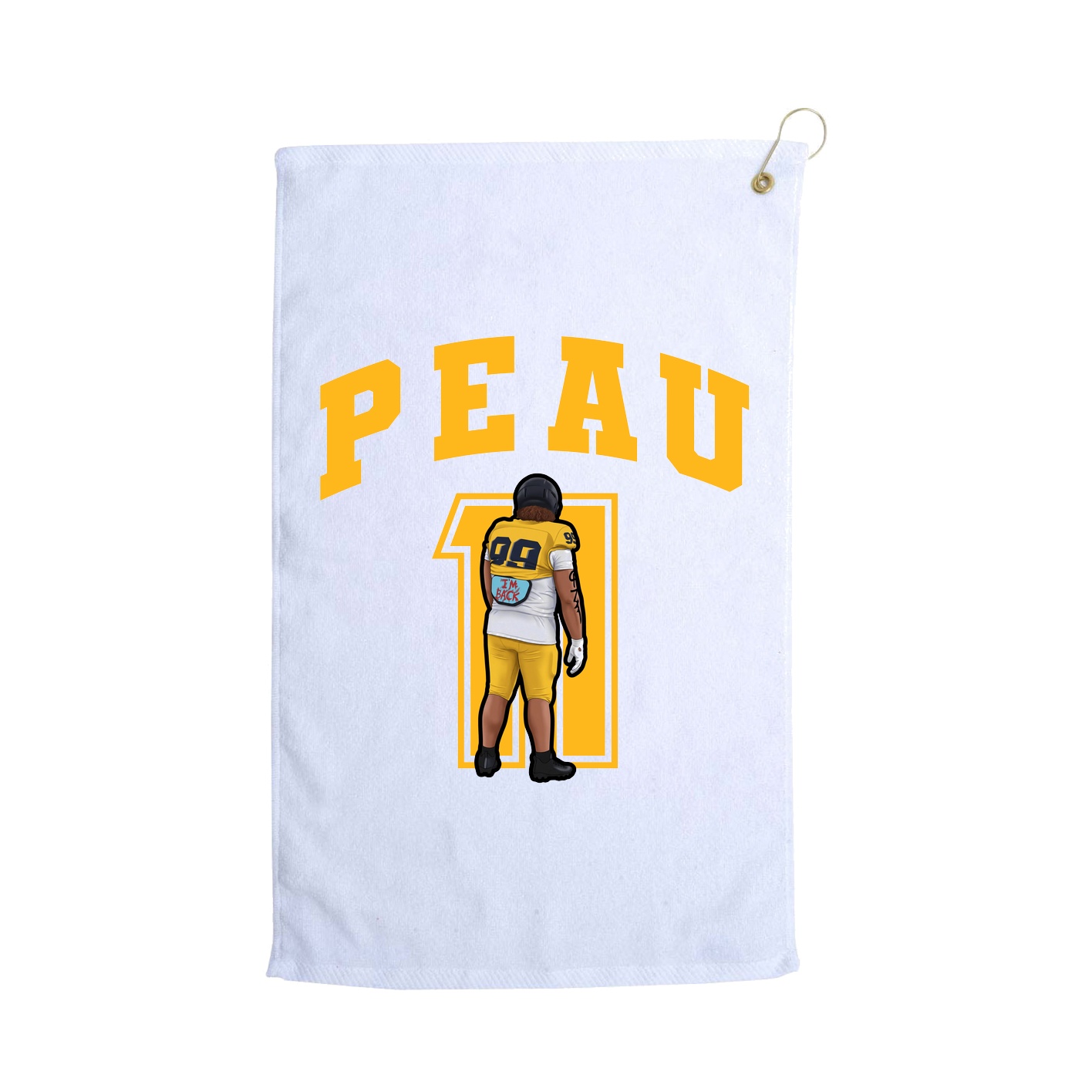 Golf Towel — Number in White