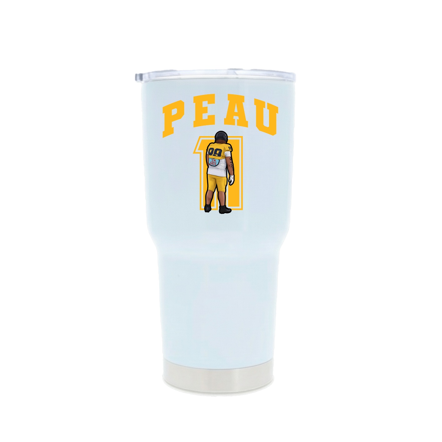 30oz Stainless Steel Tumbler — Number in White