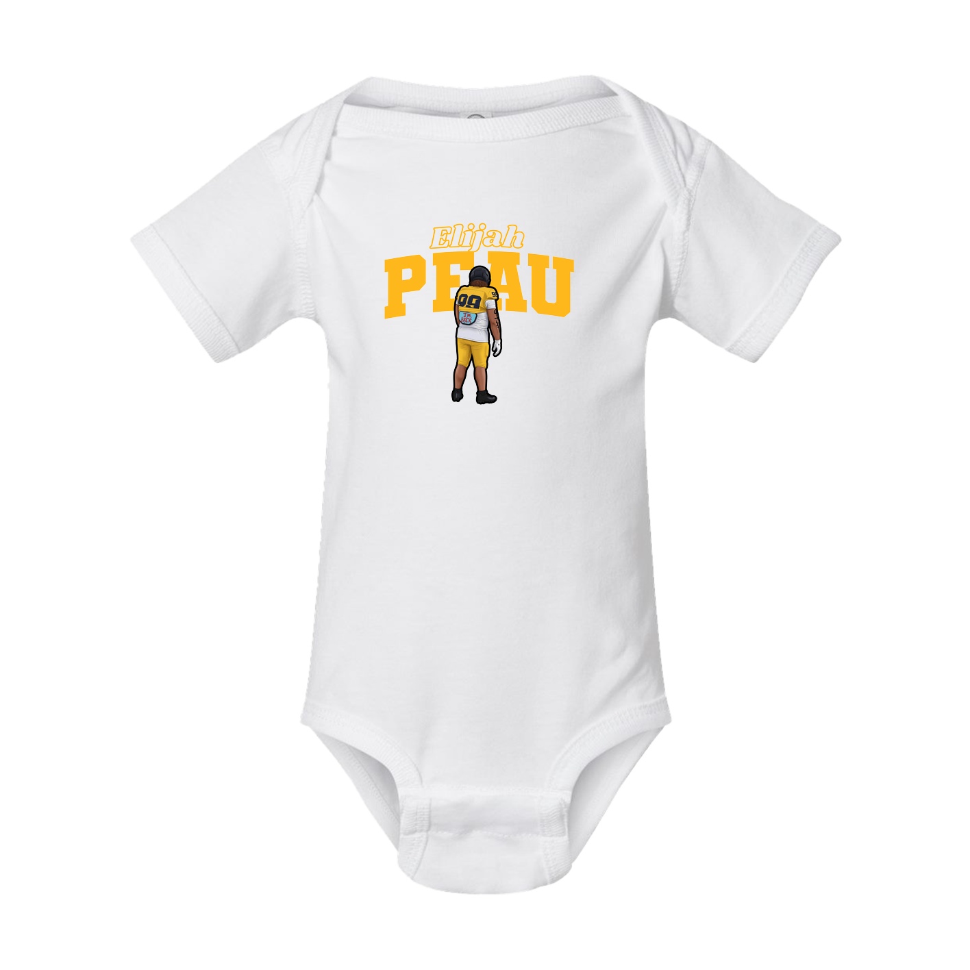 Baby Onesie — Name Arch in White