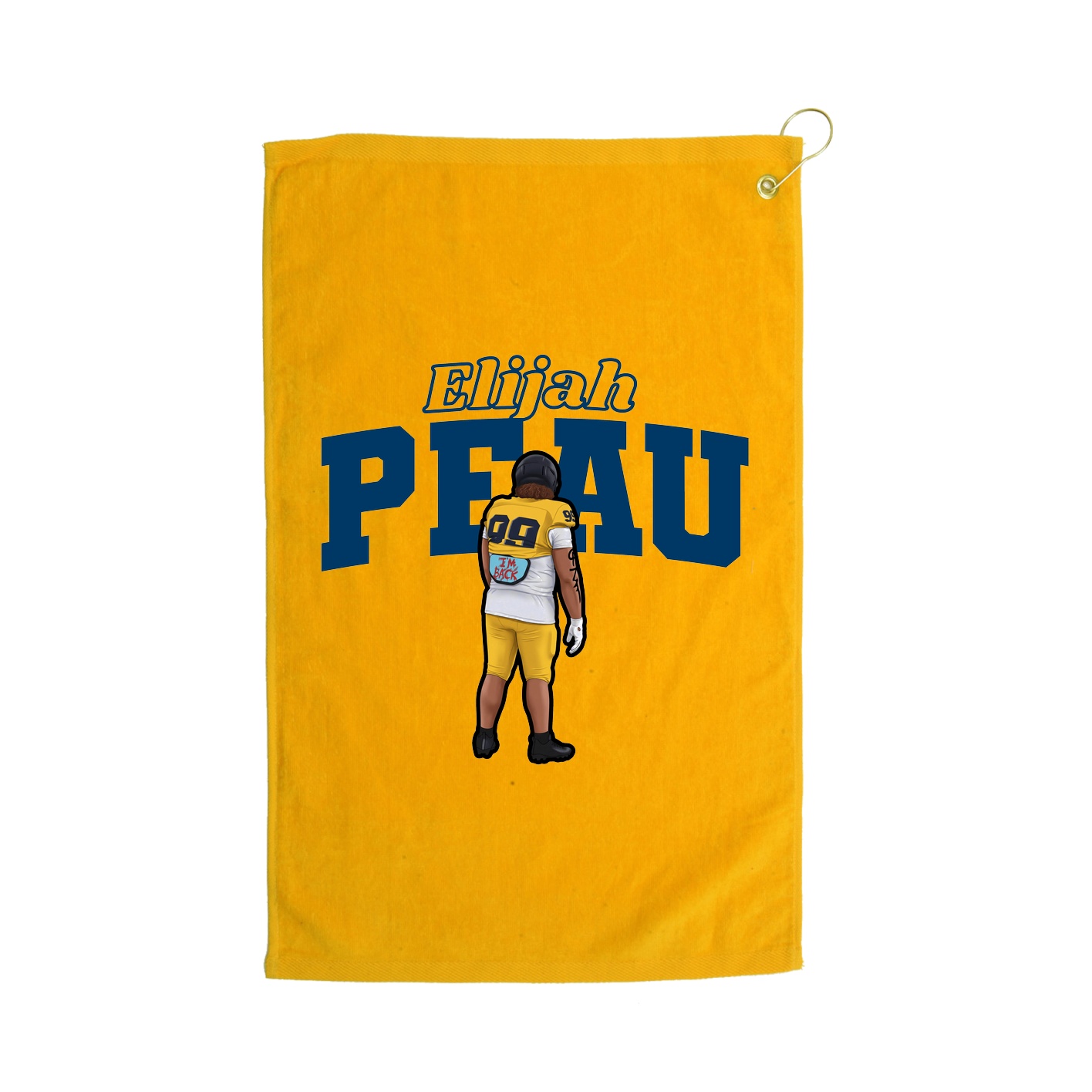 Golf Towel — Name Arch in Gold