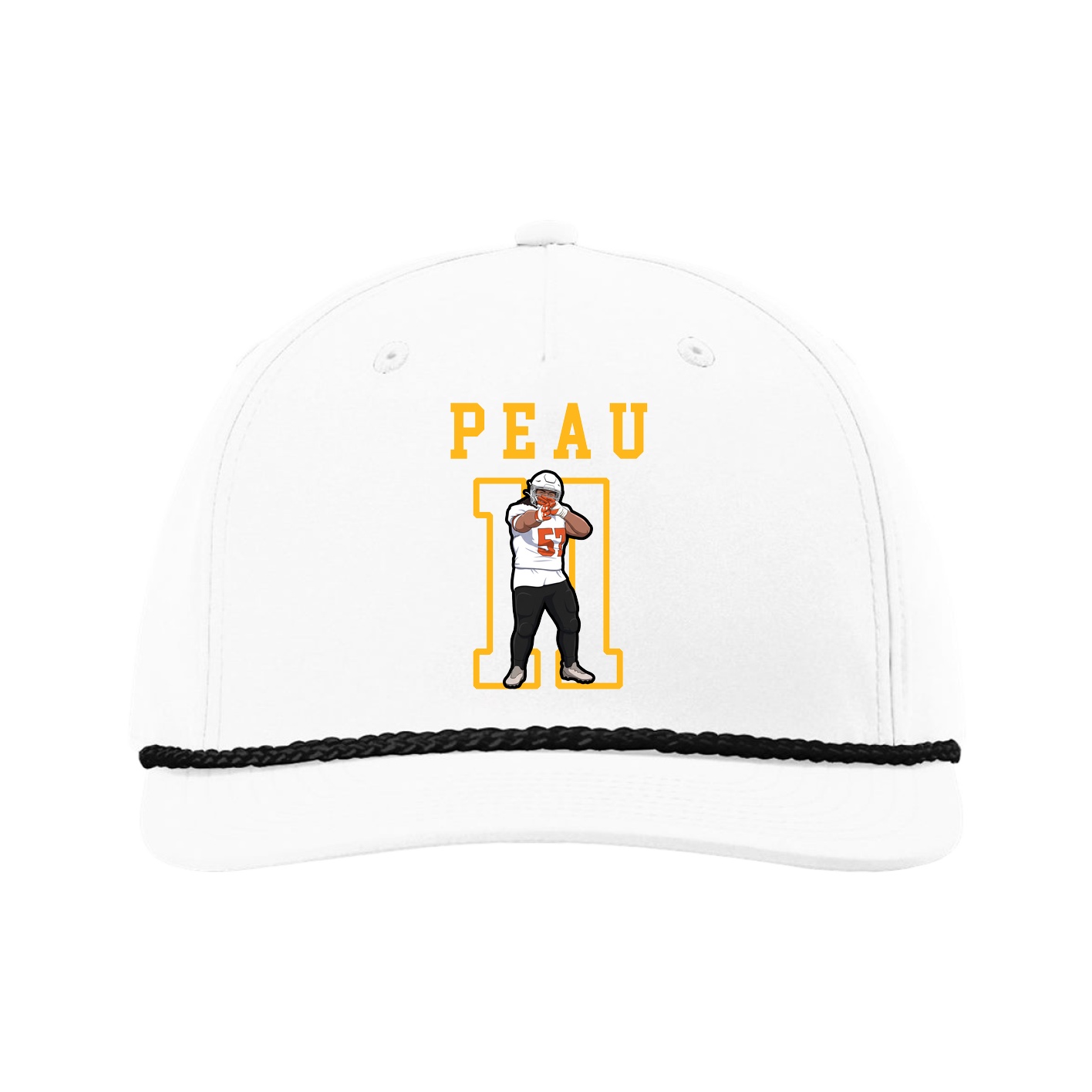 Five-Panel Classic Rope Cap — Shirsey in White