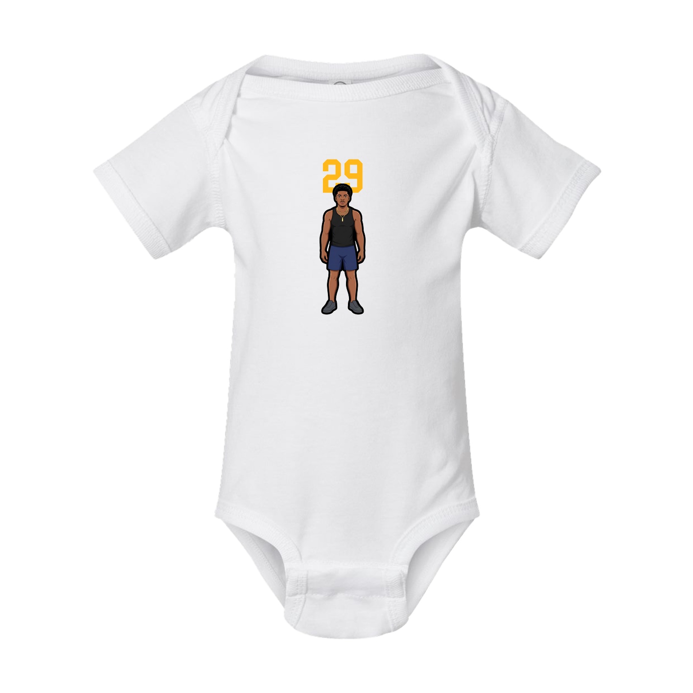 Baby Onesie — Number Top in White
