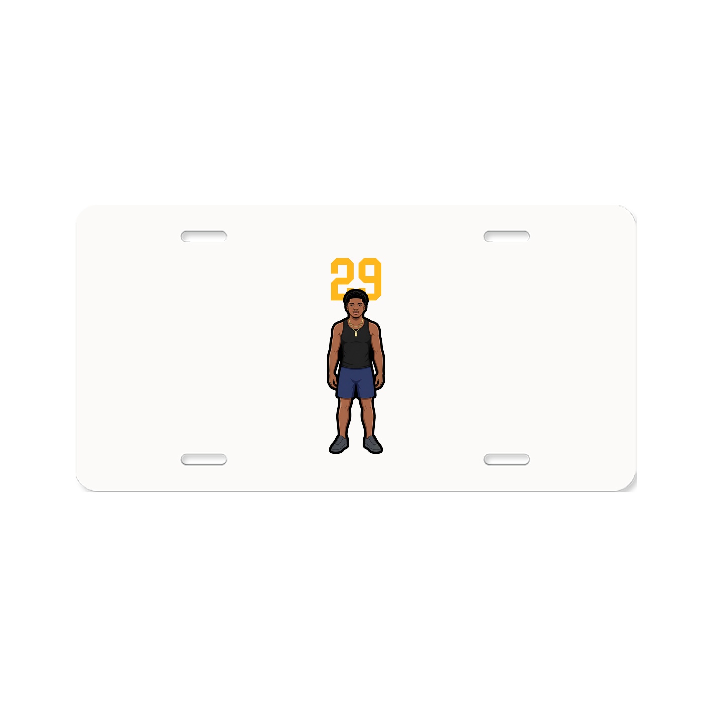 License Plate — Number Top in Classic