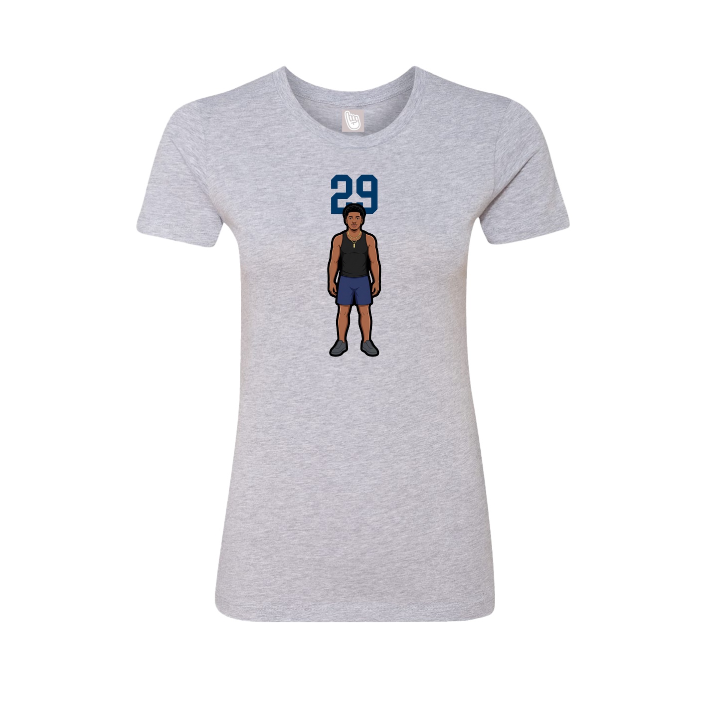 Womens Tee — Number Top in Grey