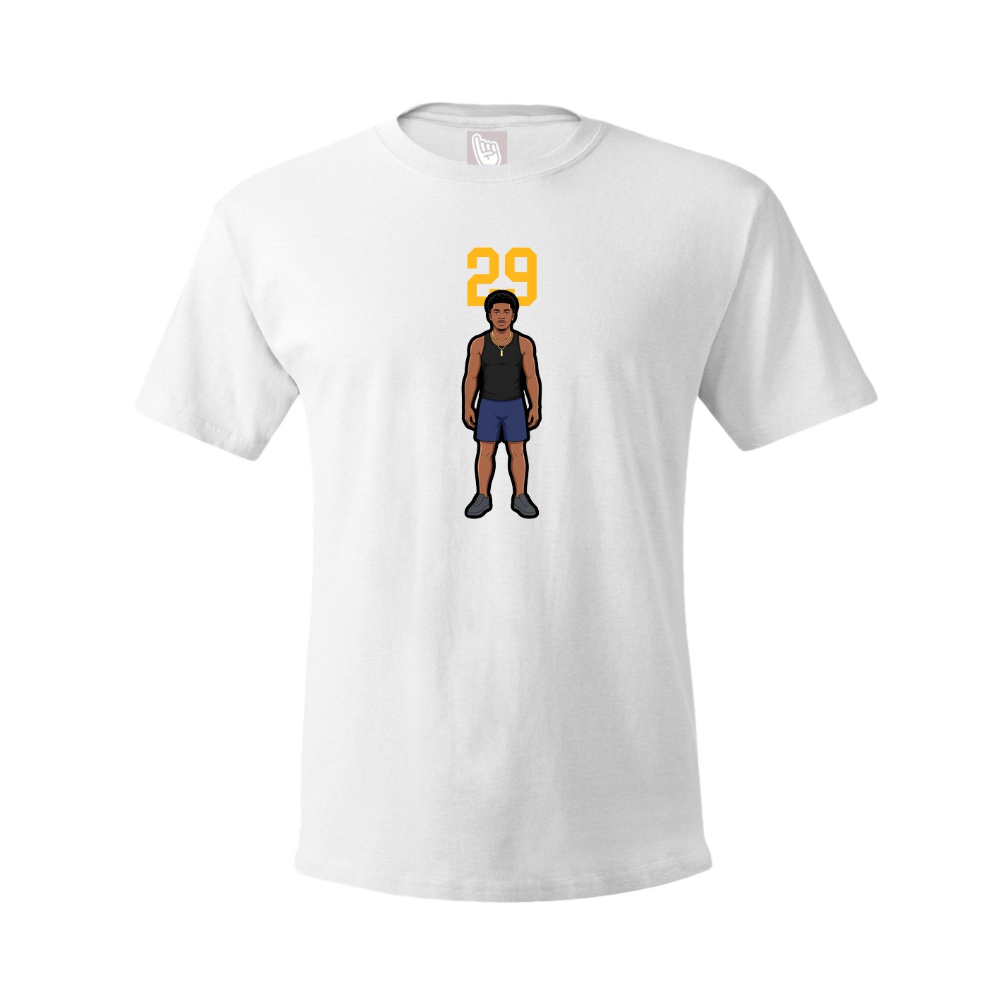 Youth Tee — Number Top in White