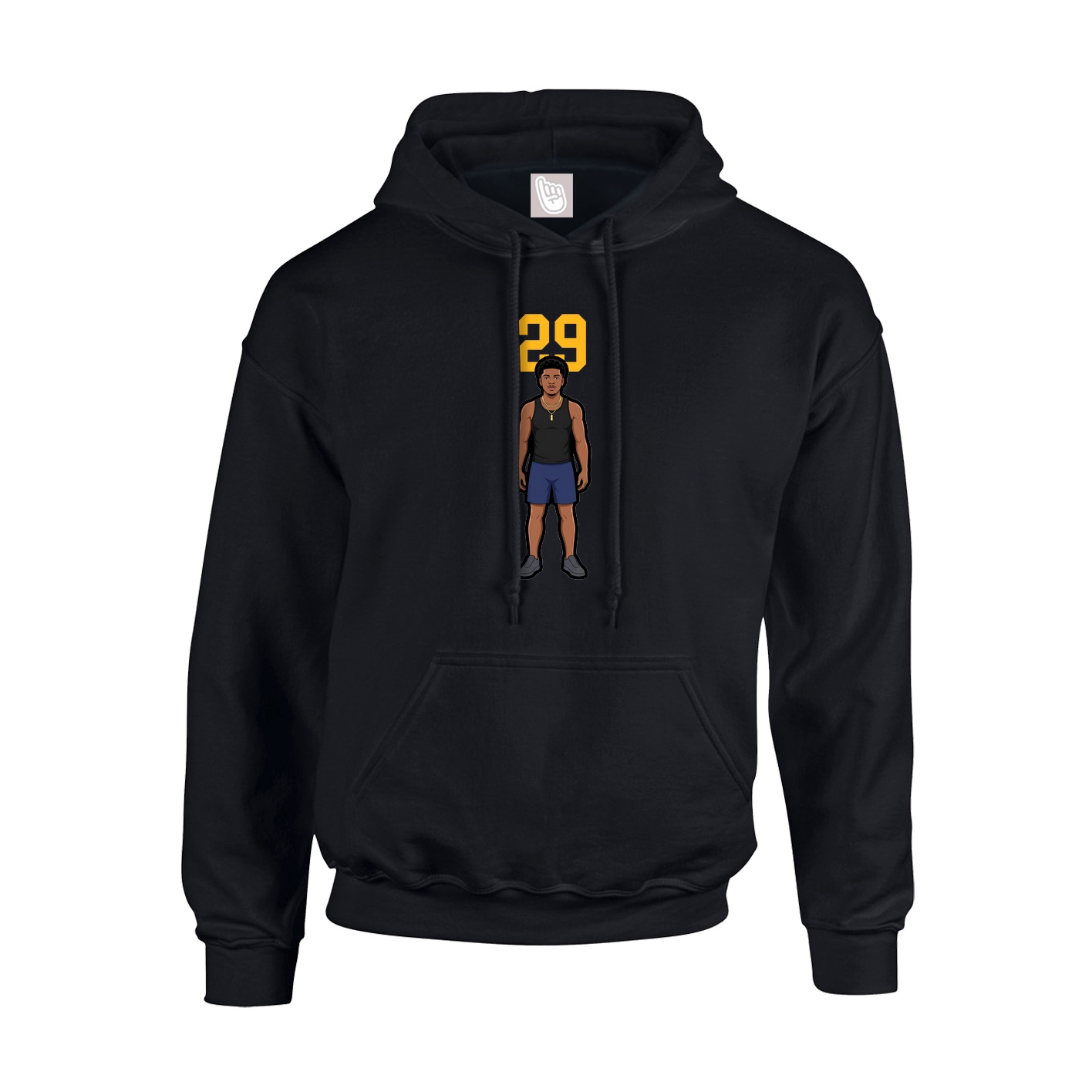 Hoodie — Number Top in Black